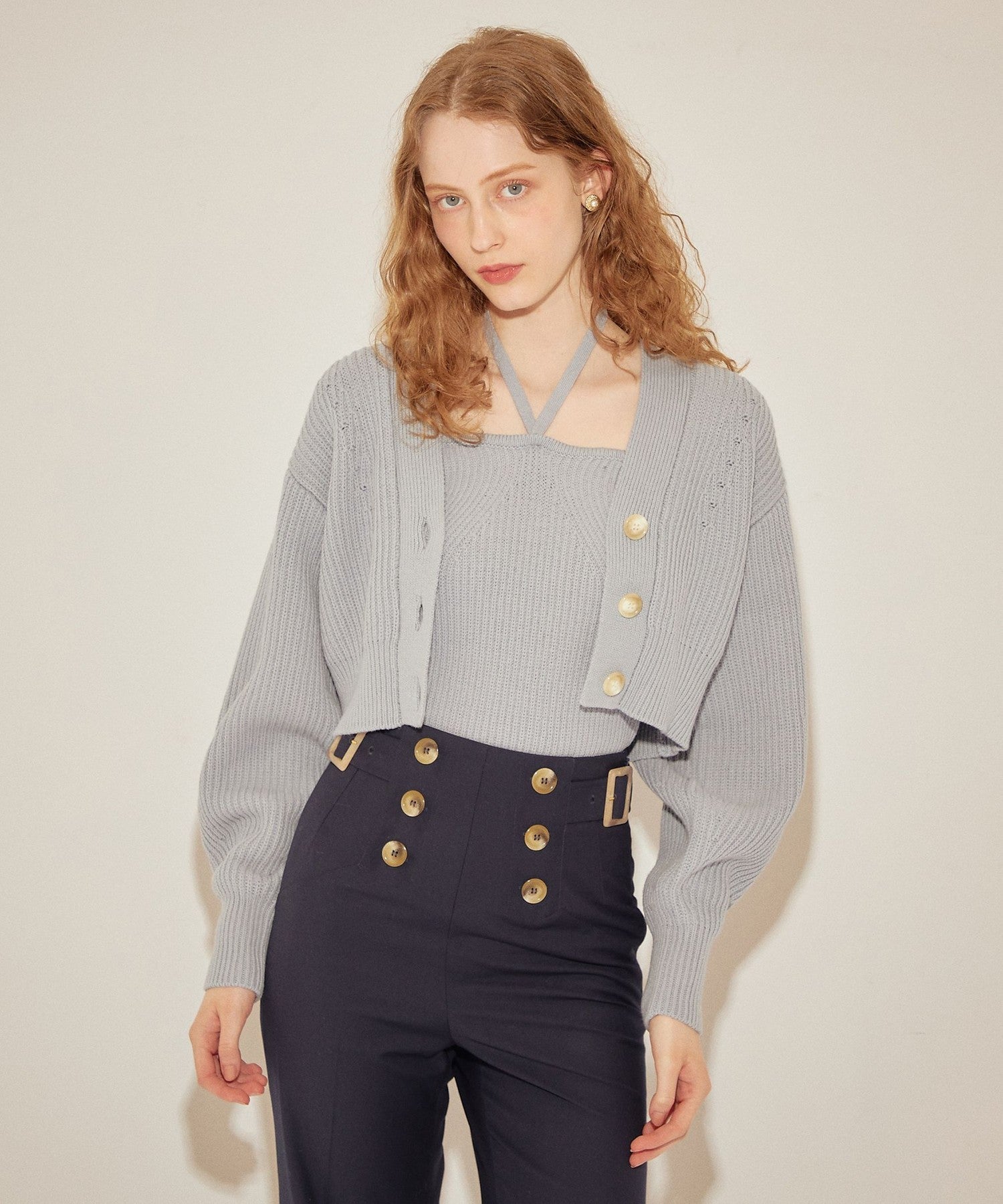 Bustier set short cardigan