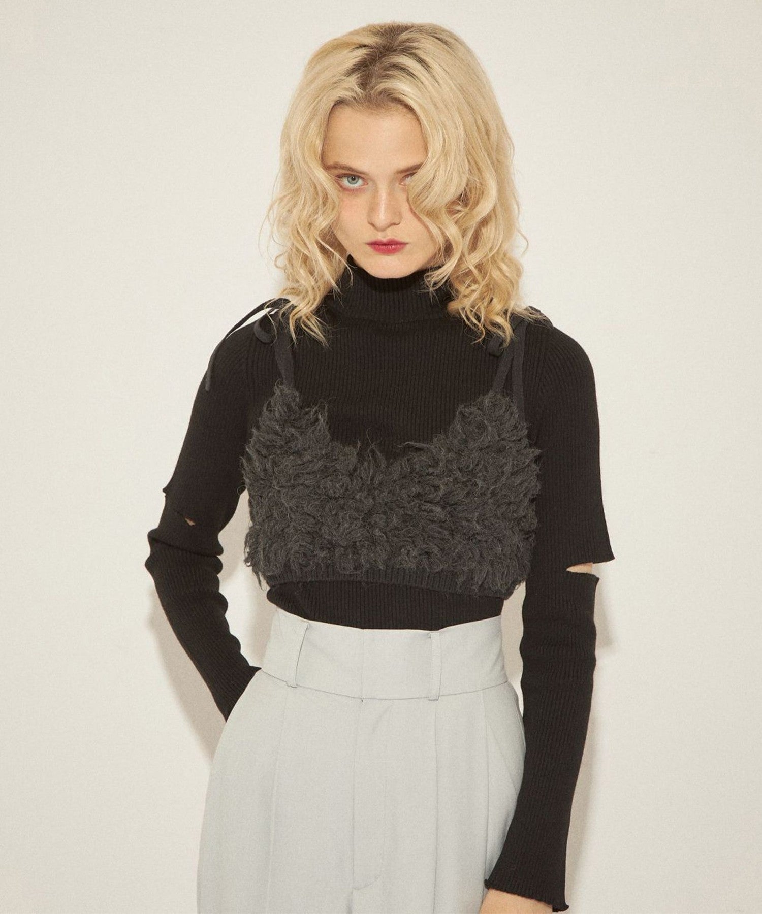 Alpaca bustier knit