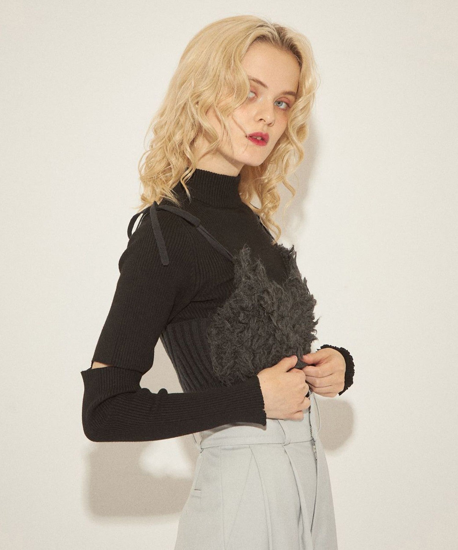 Alpaca bustier knit