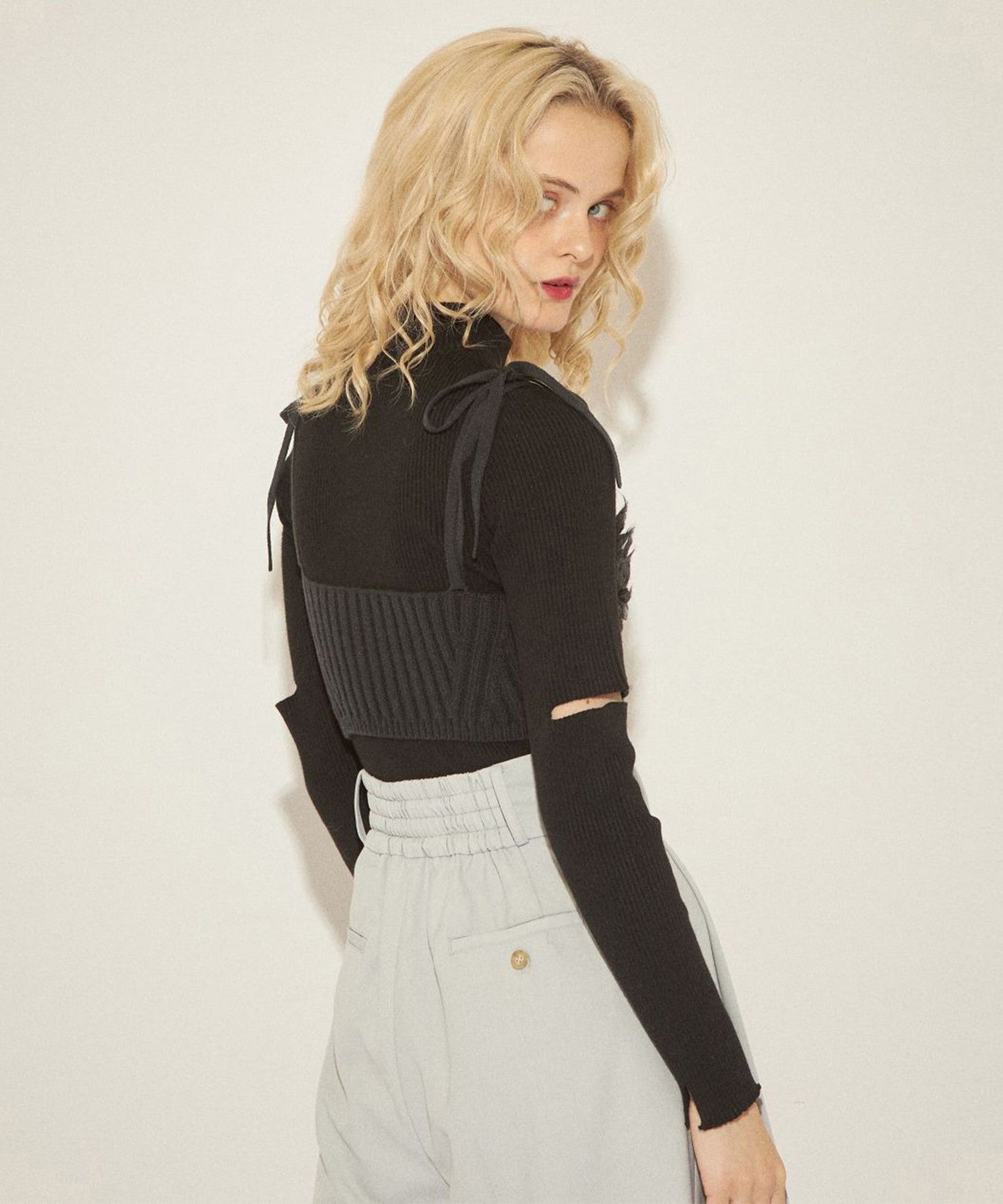 Alpaca bustier knit