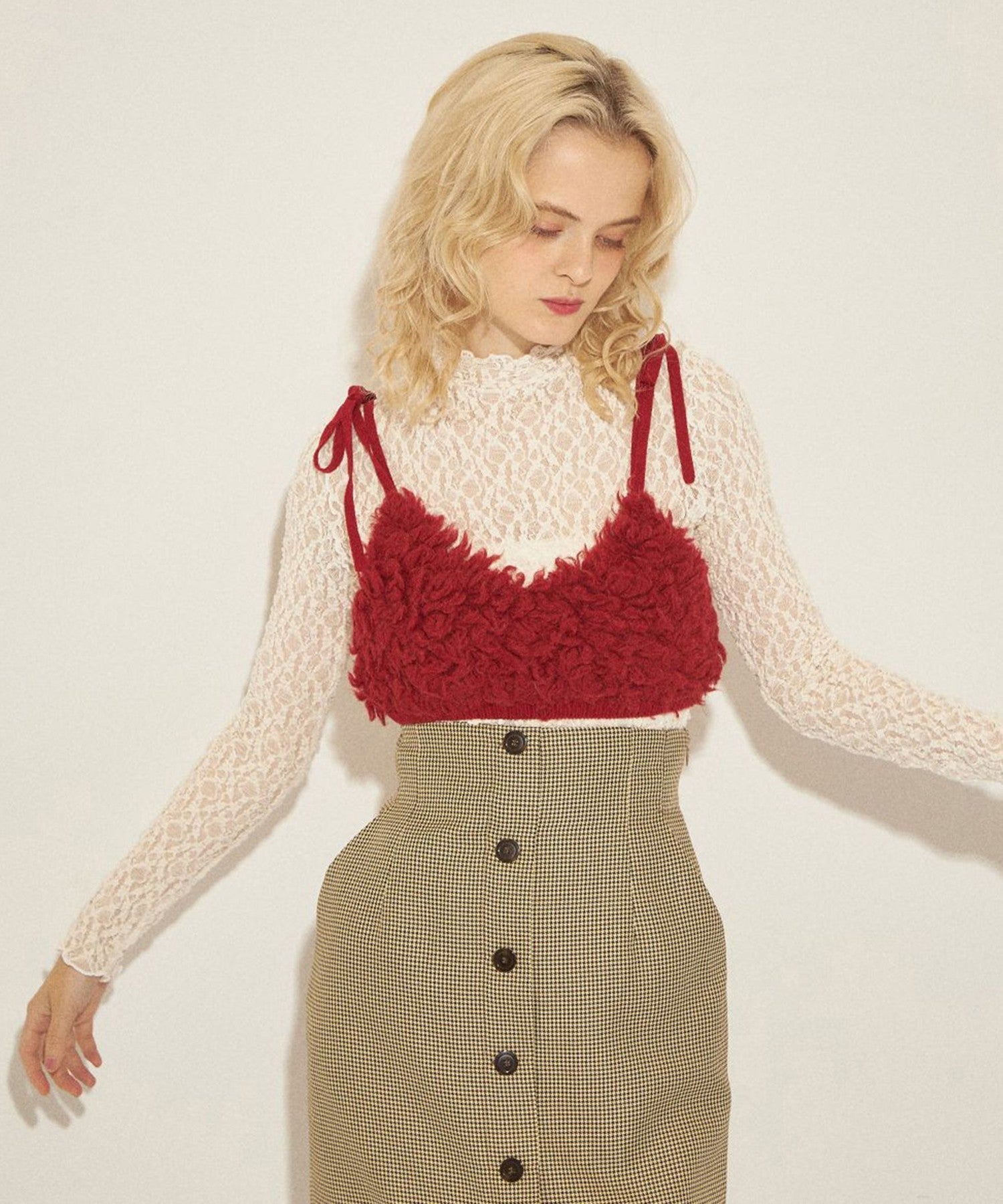 Alpaca bustier knit