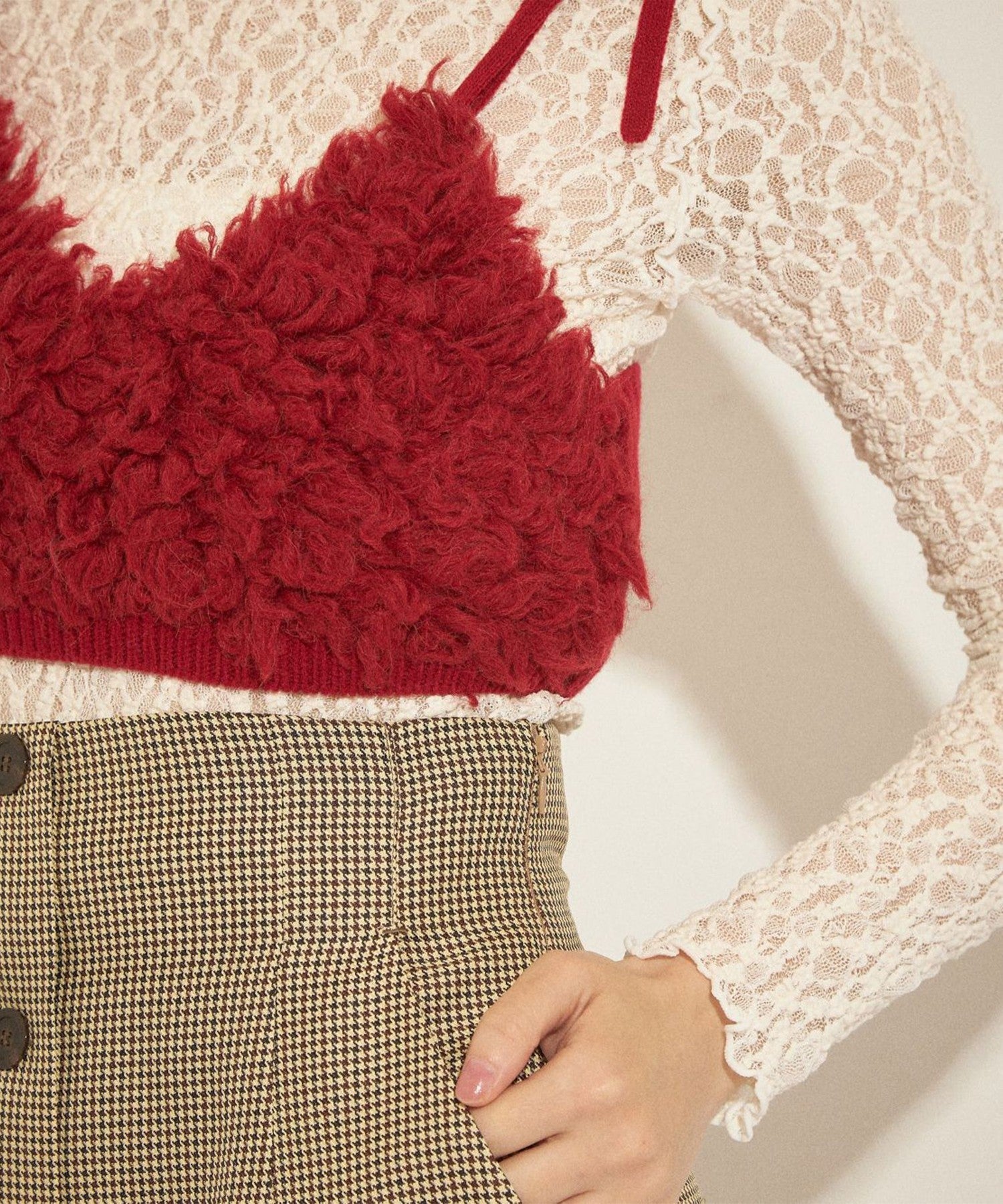Alpaca bustier knit