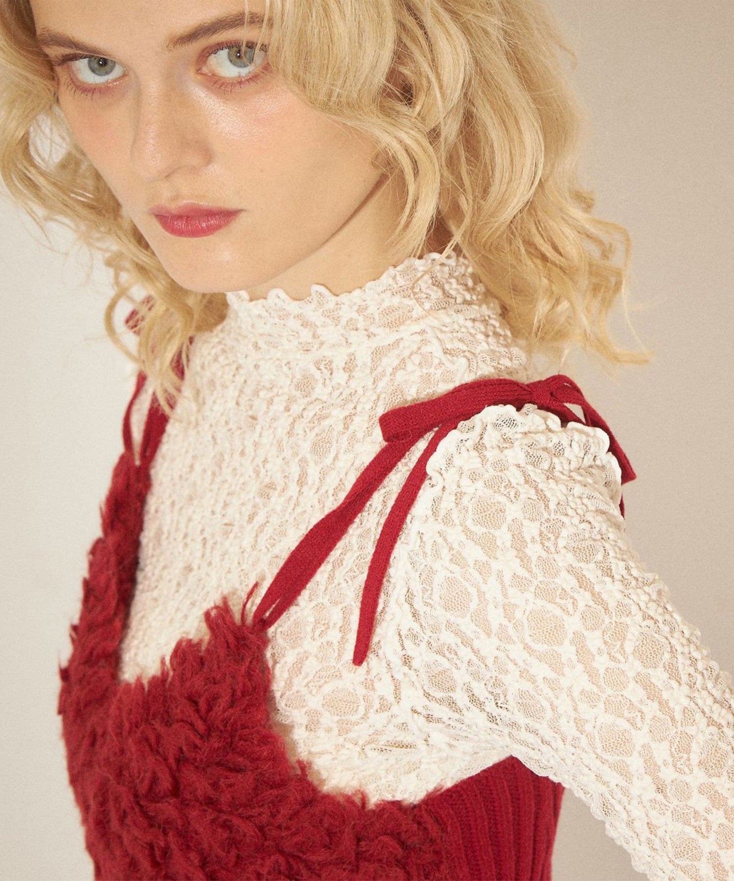 Alpaca bustier knit