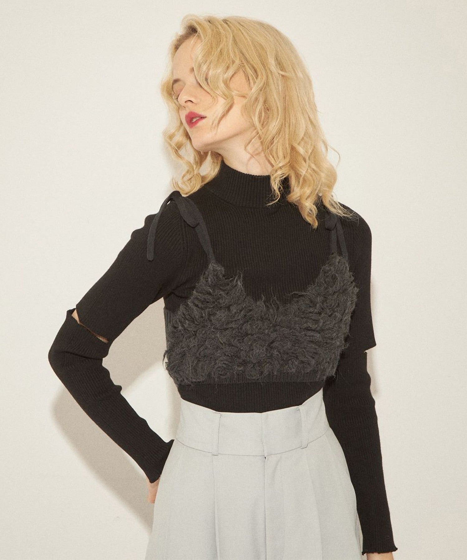 Alpaca bustier knit