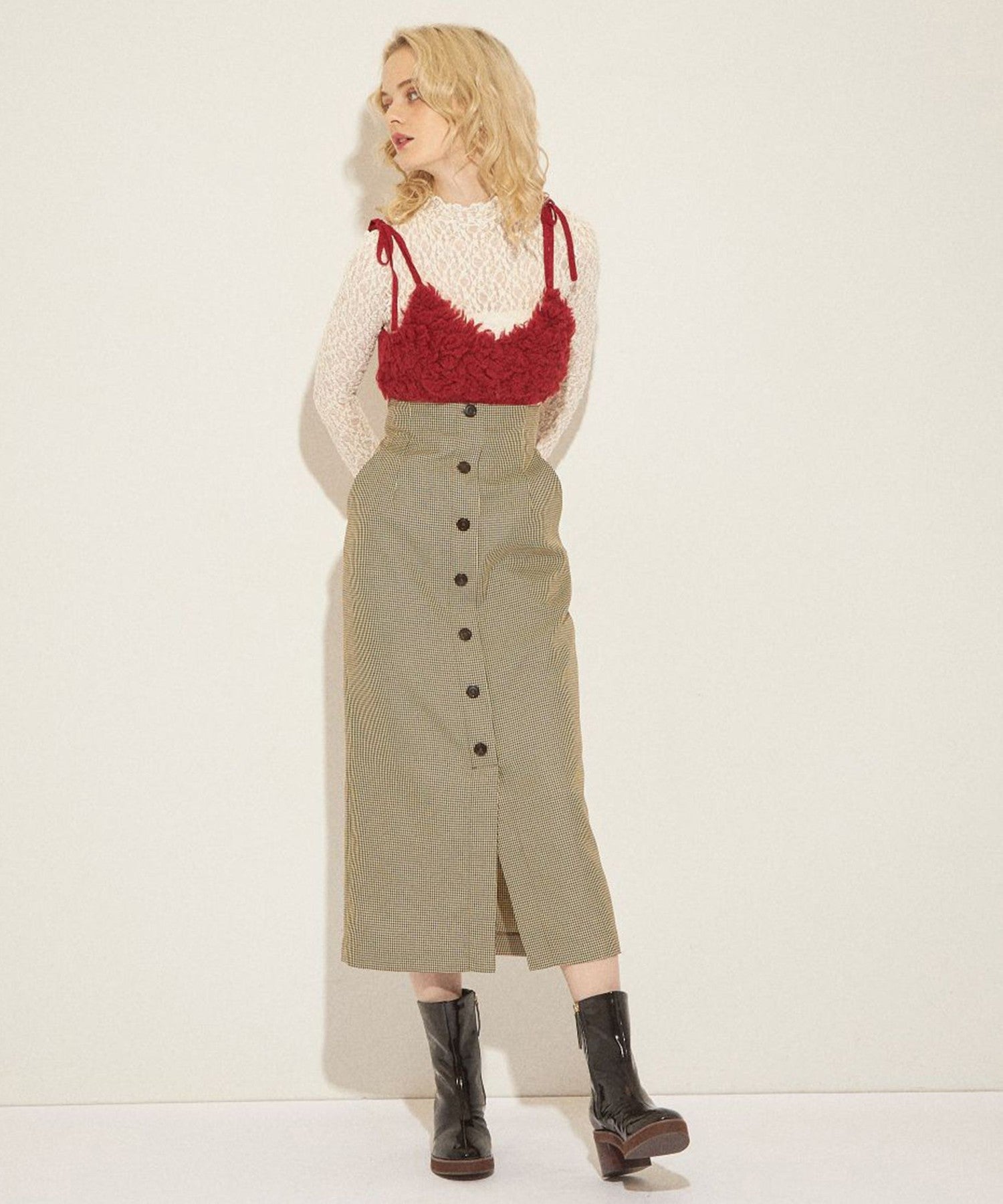 Alpaca bustier knit