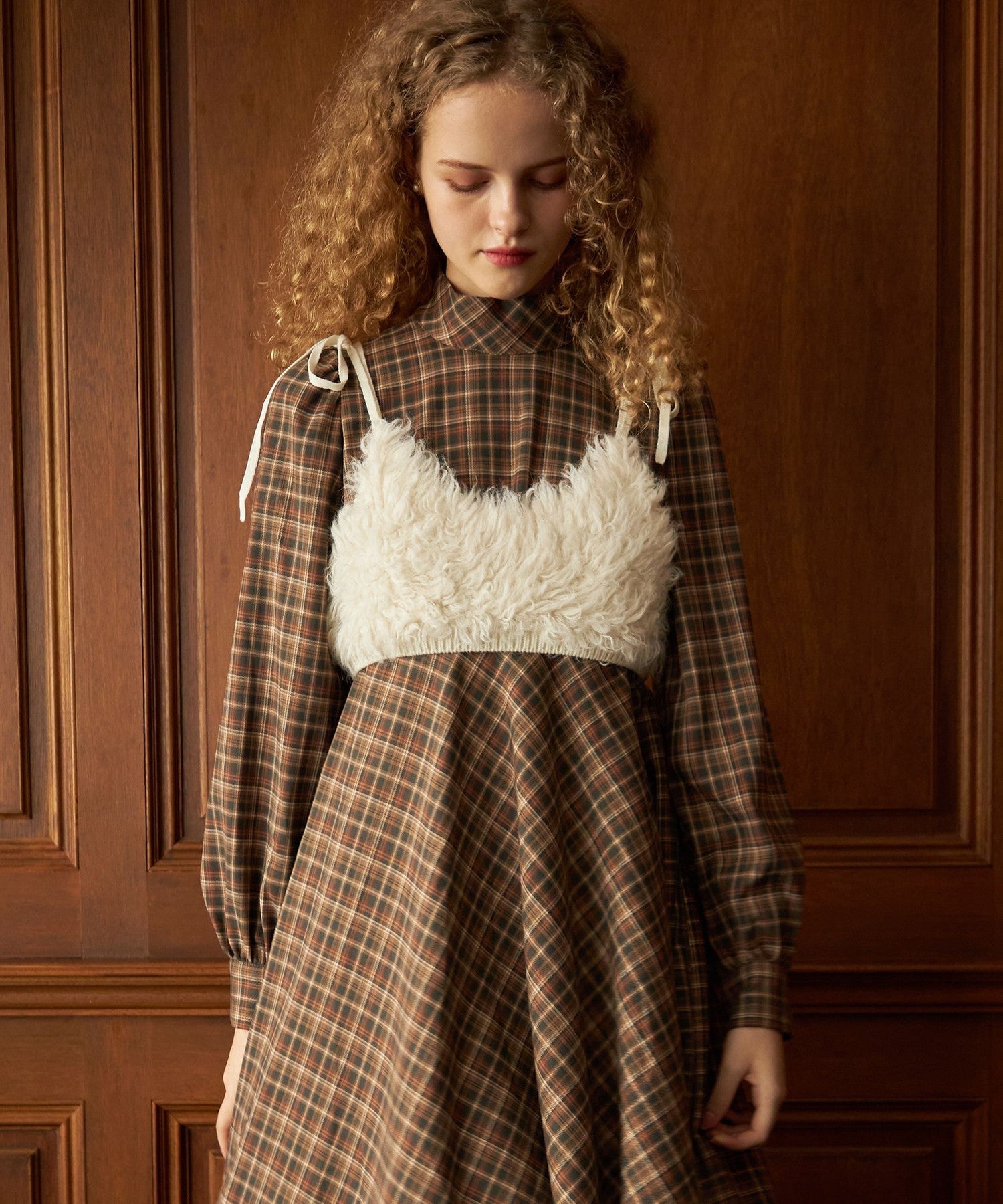 Alpaca bustier knit