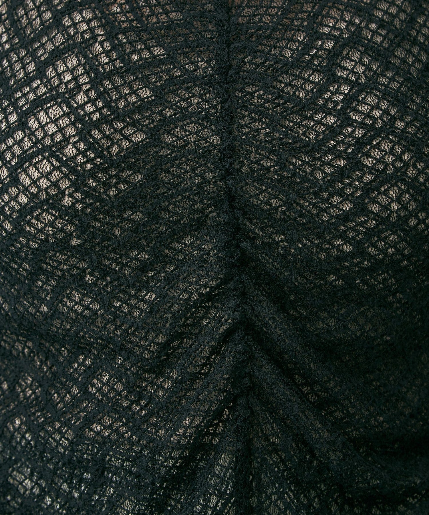 Shirring lace top