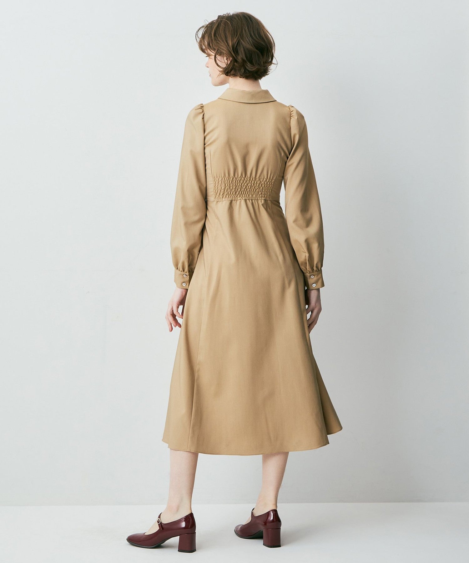 Lace-up flare dress