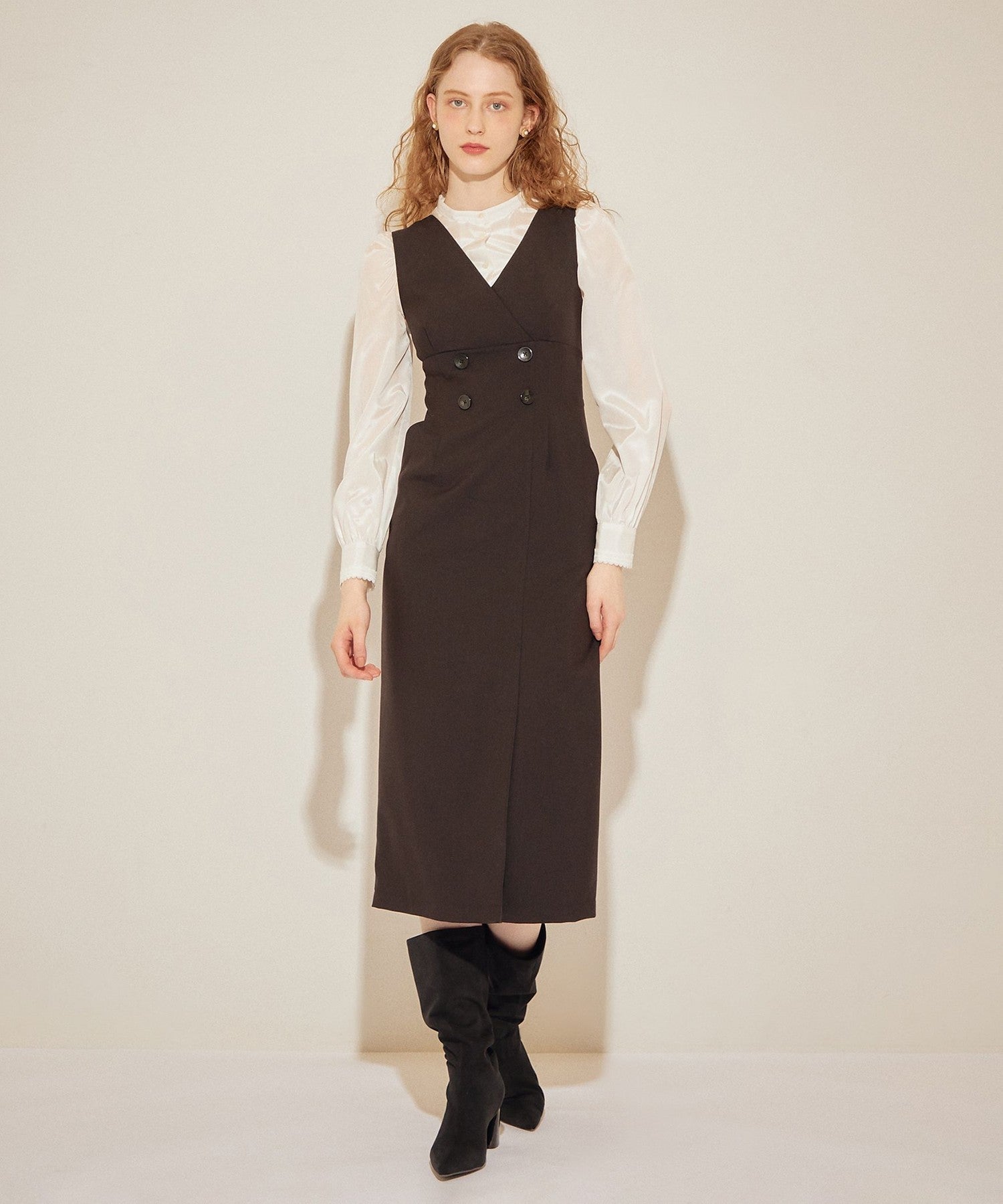 Back lace-up jumper skirt