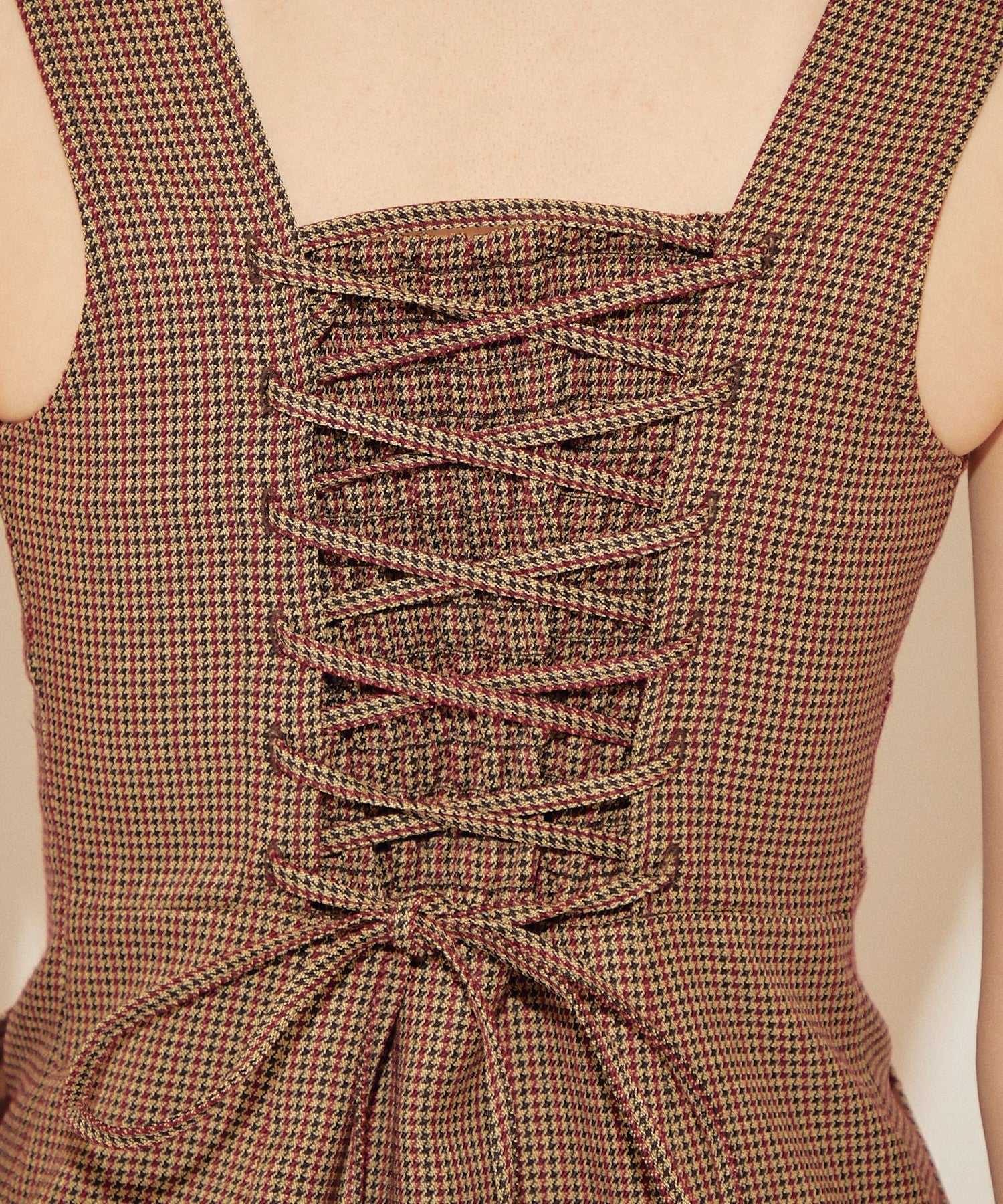 Back lace-up jumper skirt