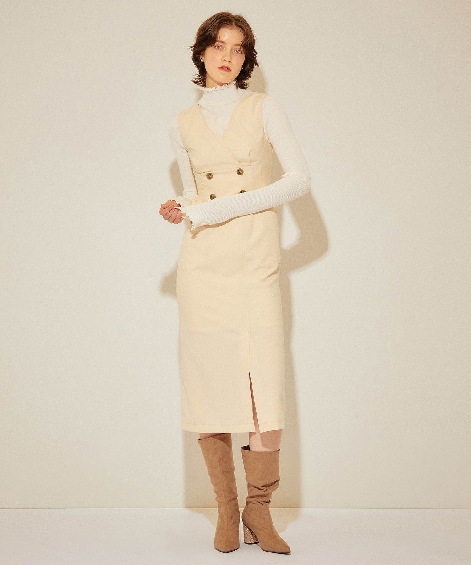 Back lace-up jumper skirt