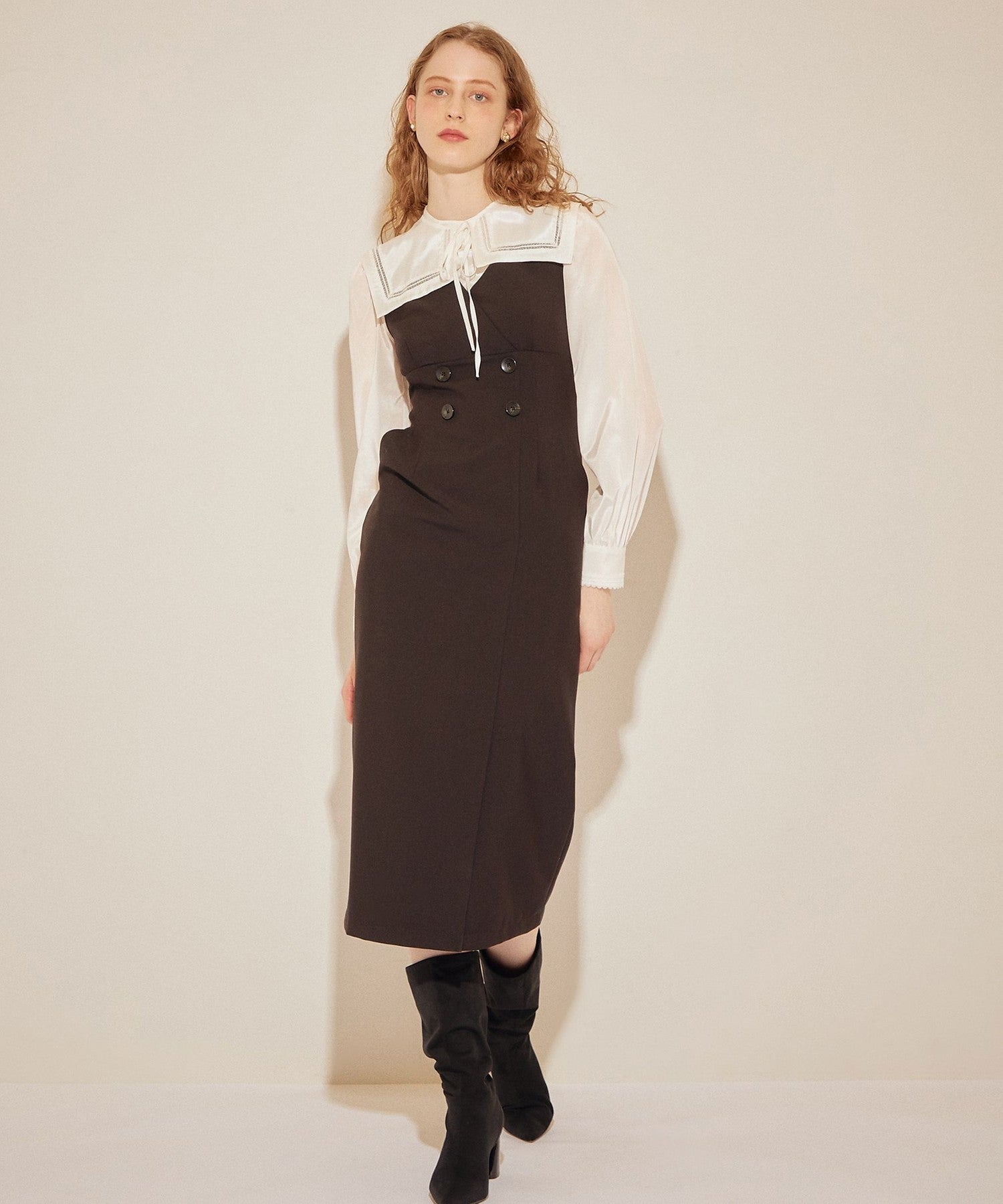 Back lace-up jumper skirt