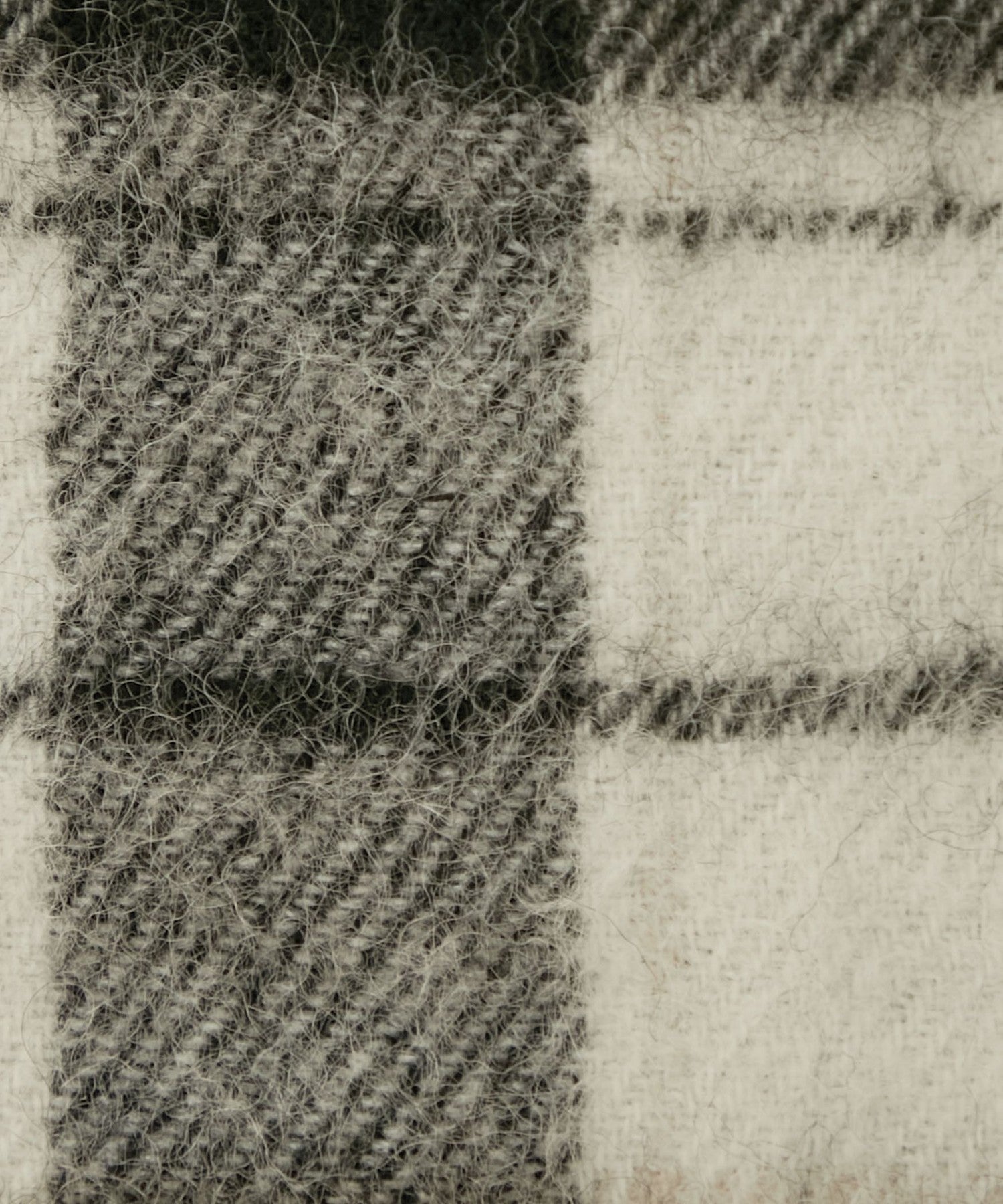 Shaggy check flare coat