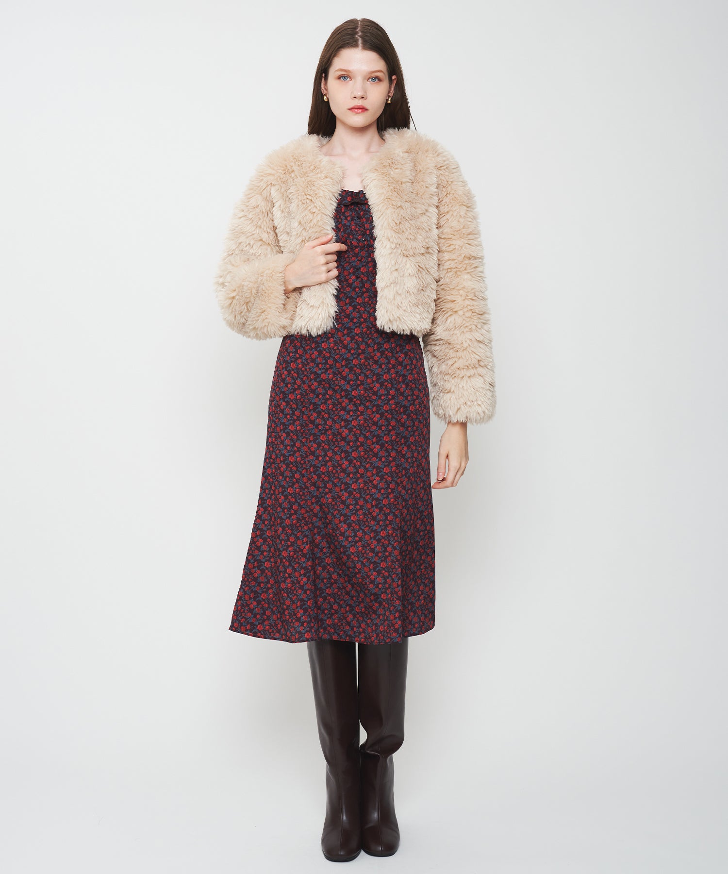 ヴィンテージローズフリルワンピース