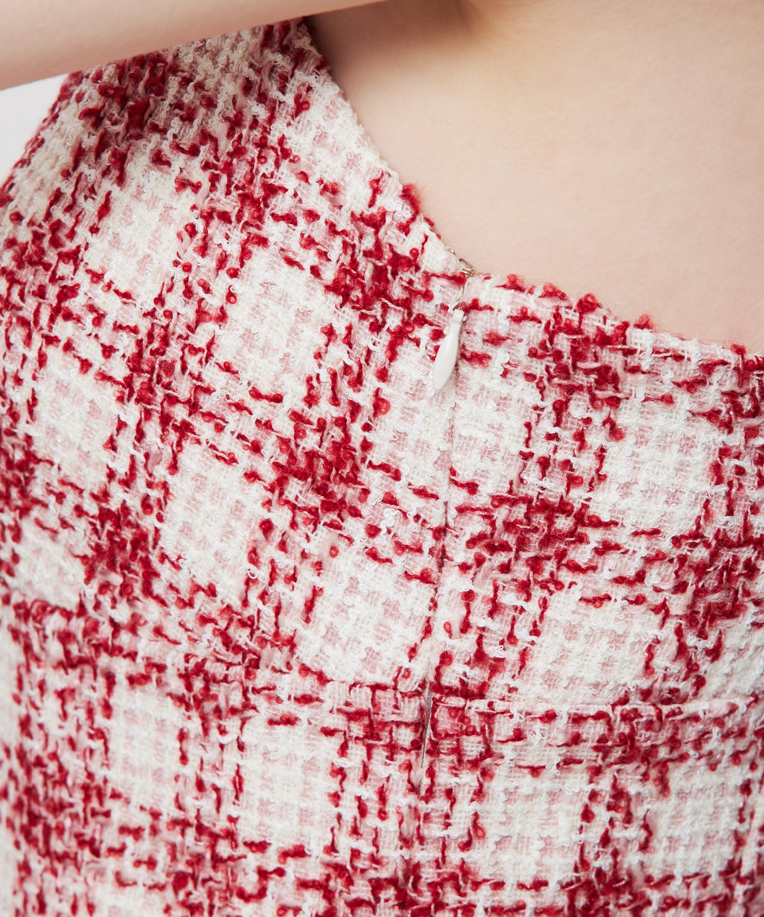 ループチェックサロペワンピース