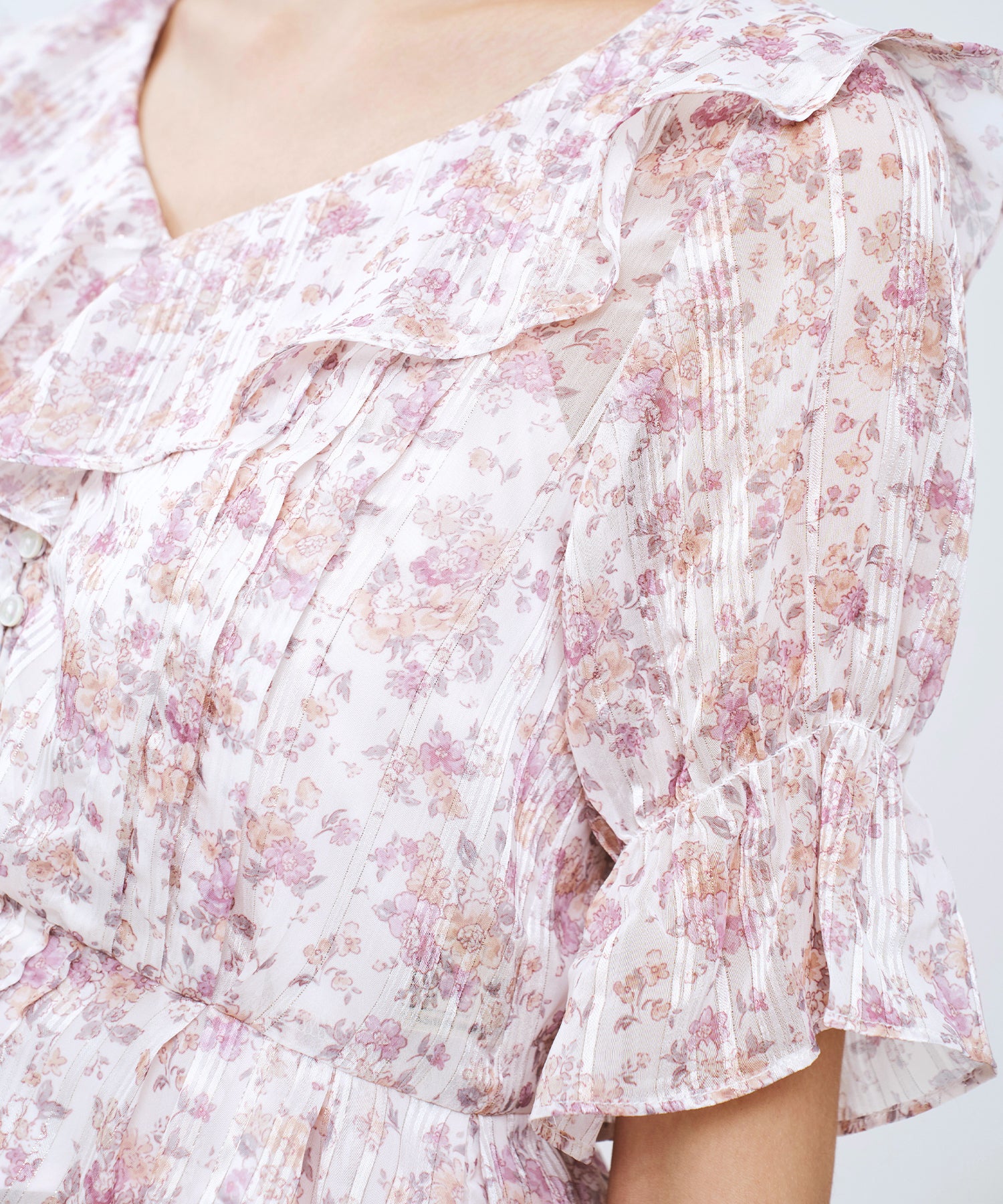 フルールラメシフォンブラウス