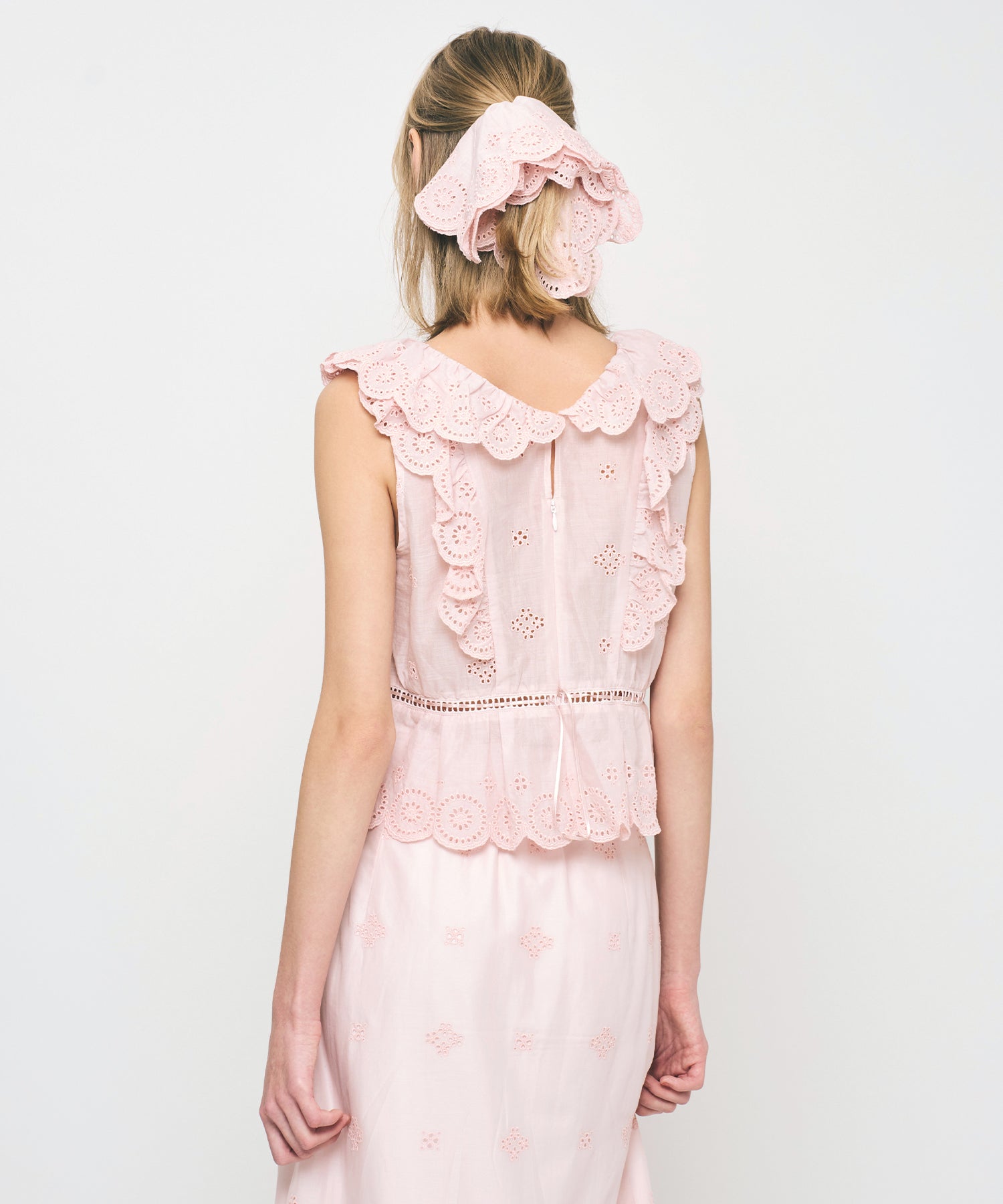 コットンボイルフラワーブラウス