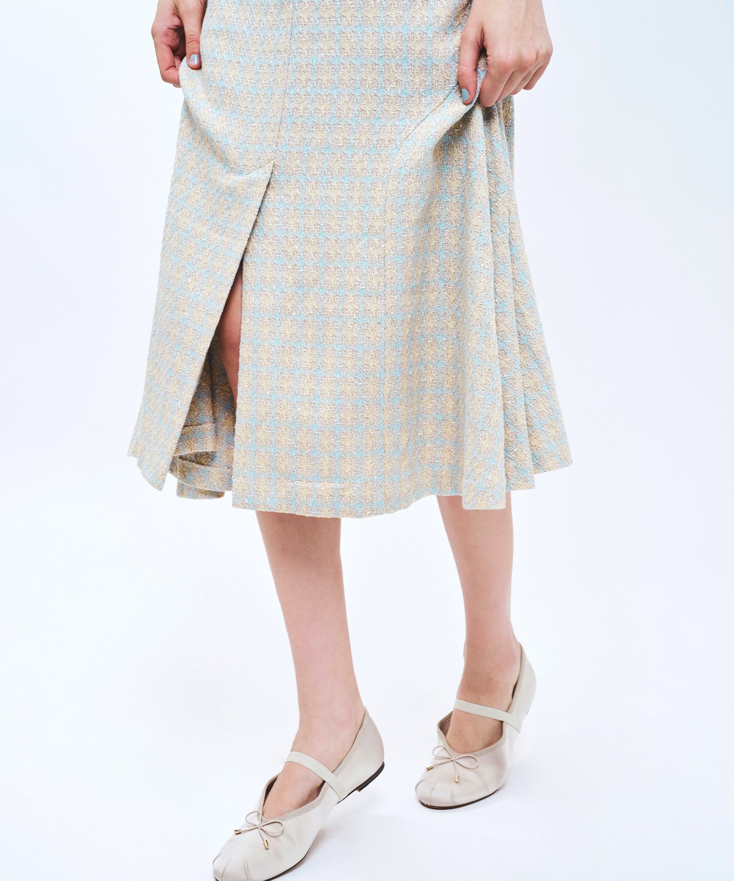 ドビーチェックセーラーカラーワンピース