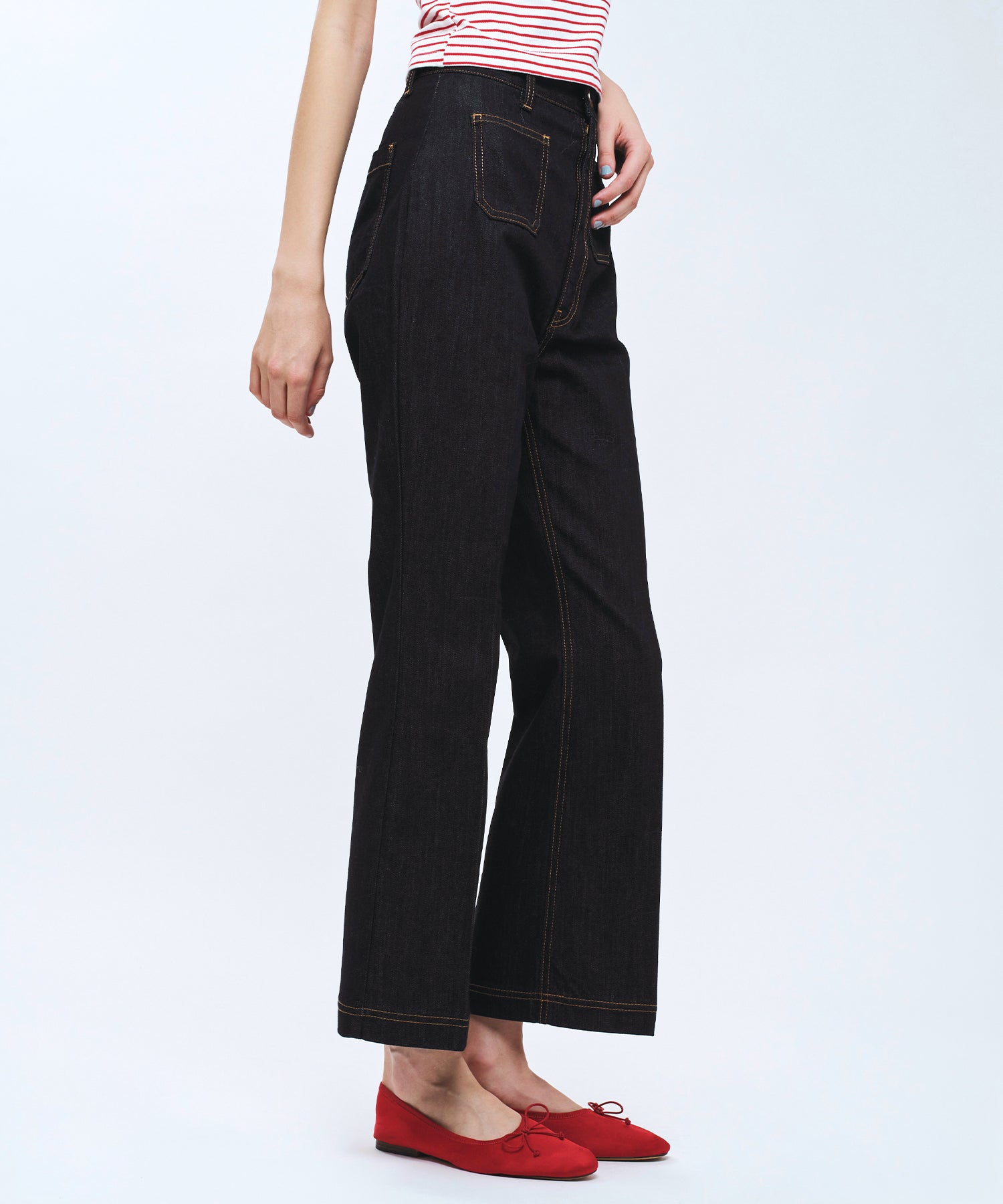 パッチポケットデニムパンツ