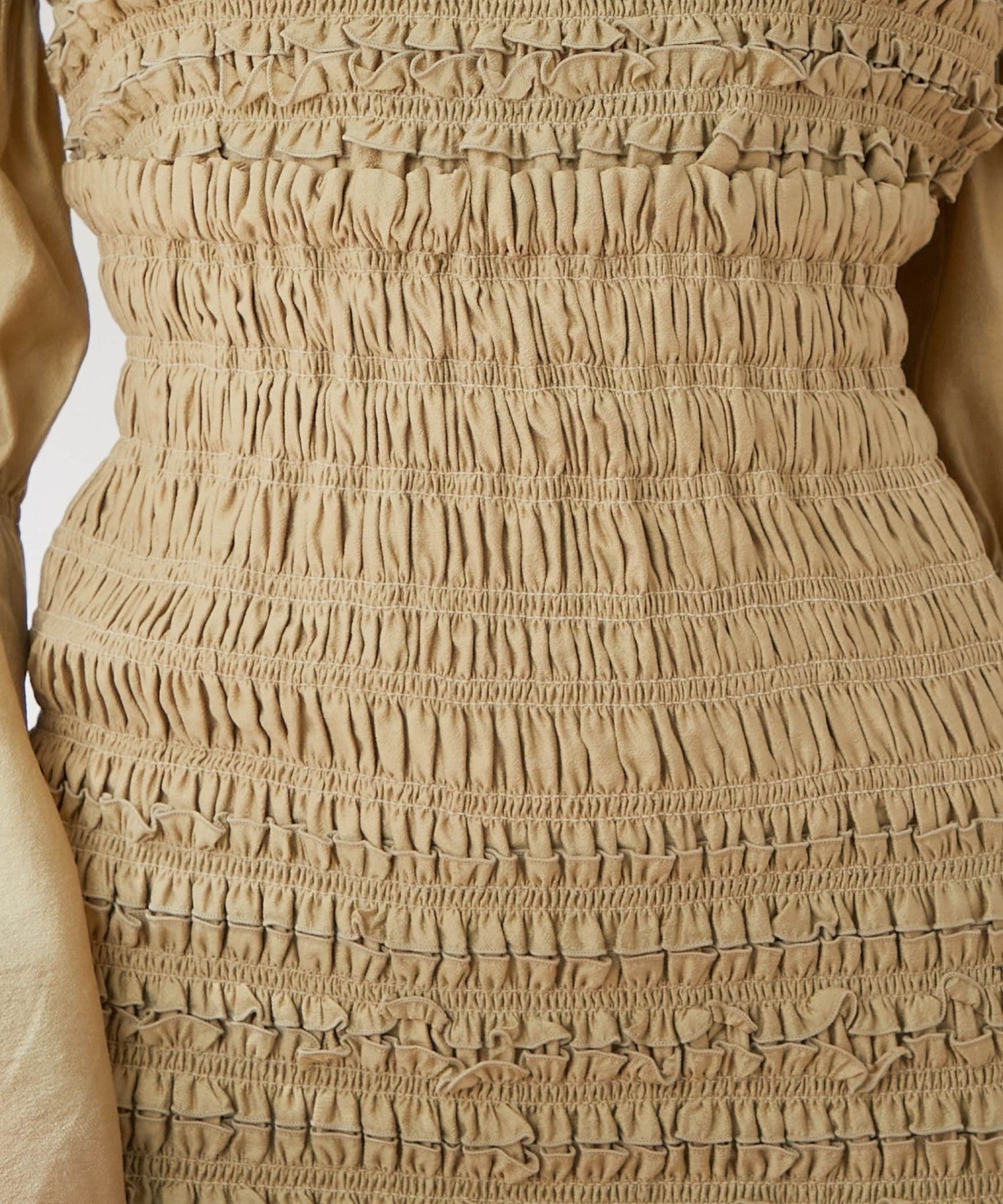 Shirred frill skirt