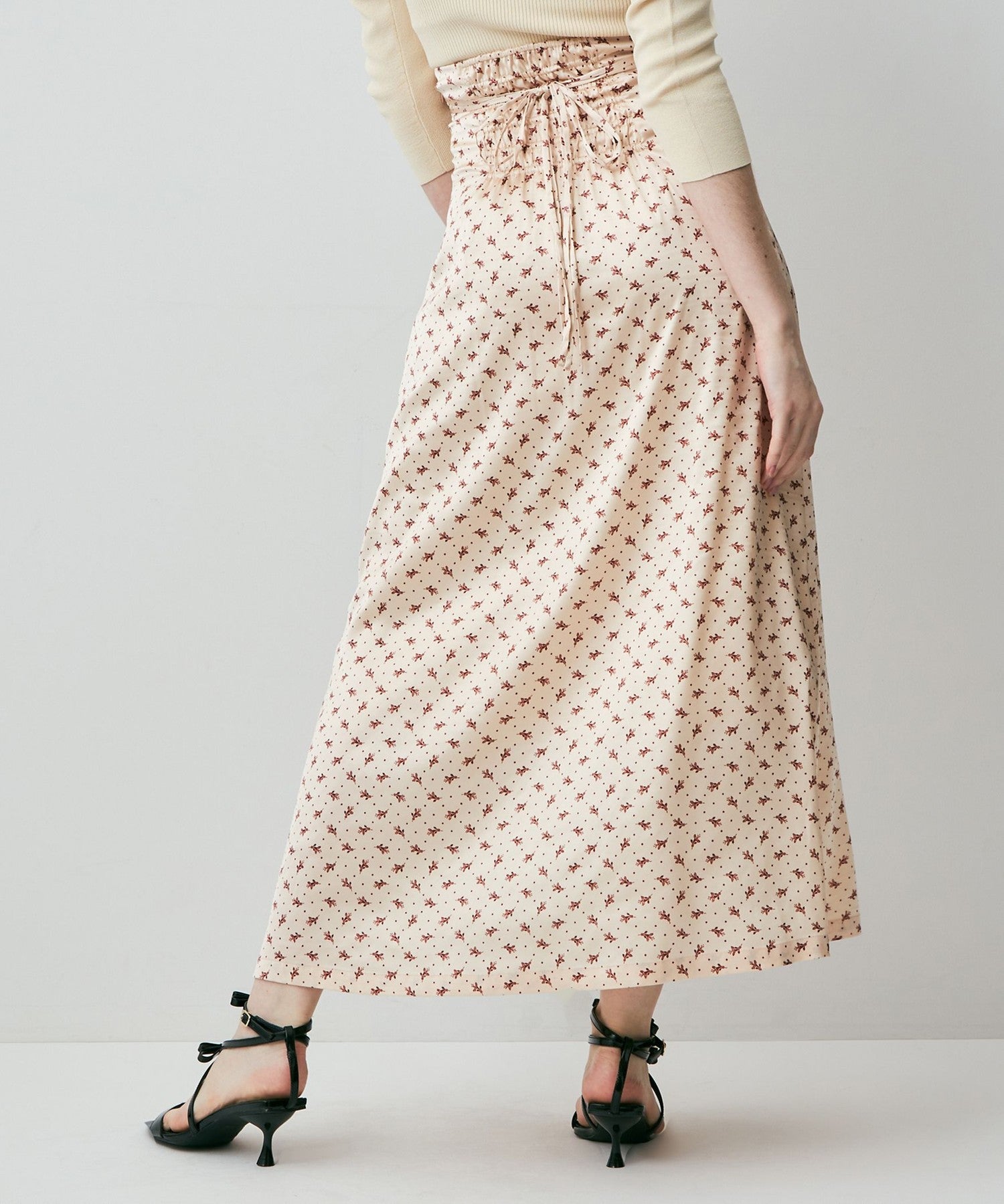 Petite Fleur Button-down Flared Skirt