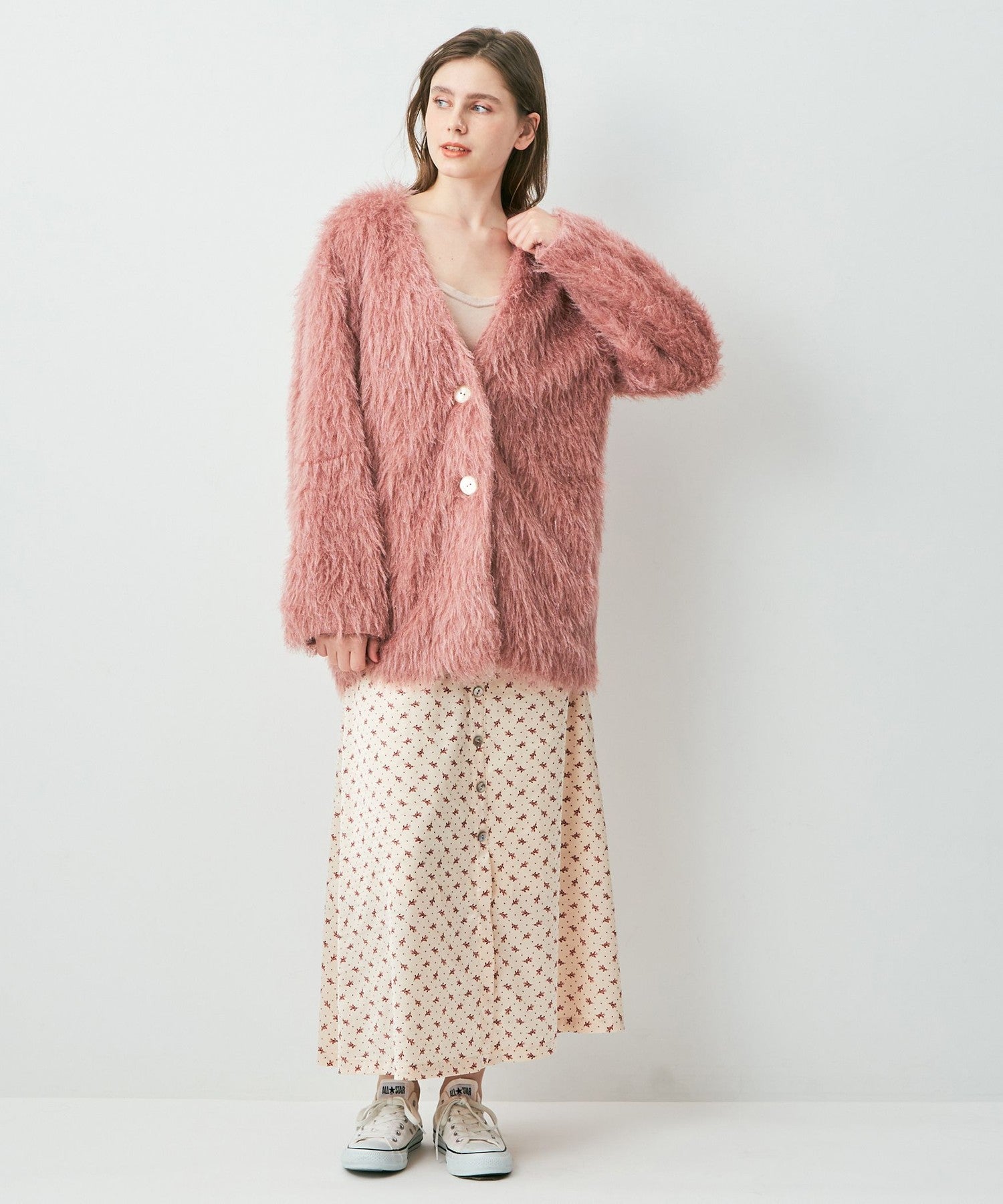 Petite Fleur 紐扣喇叭裙