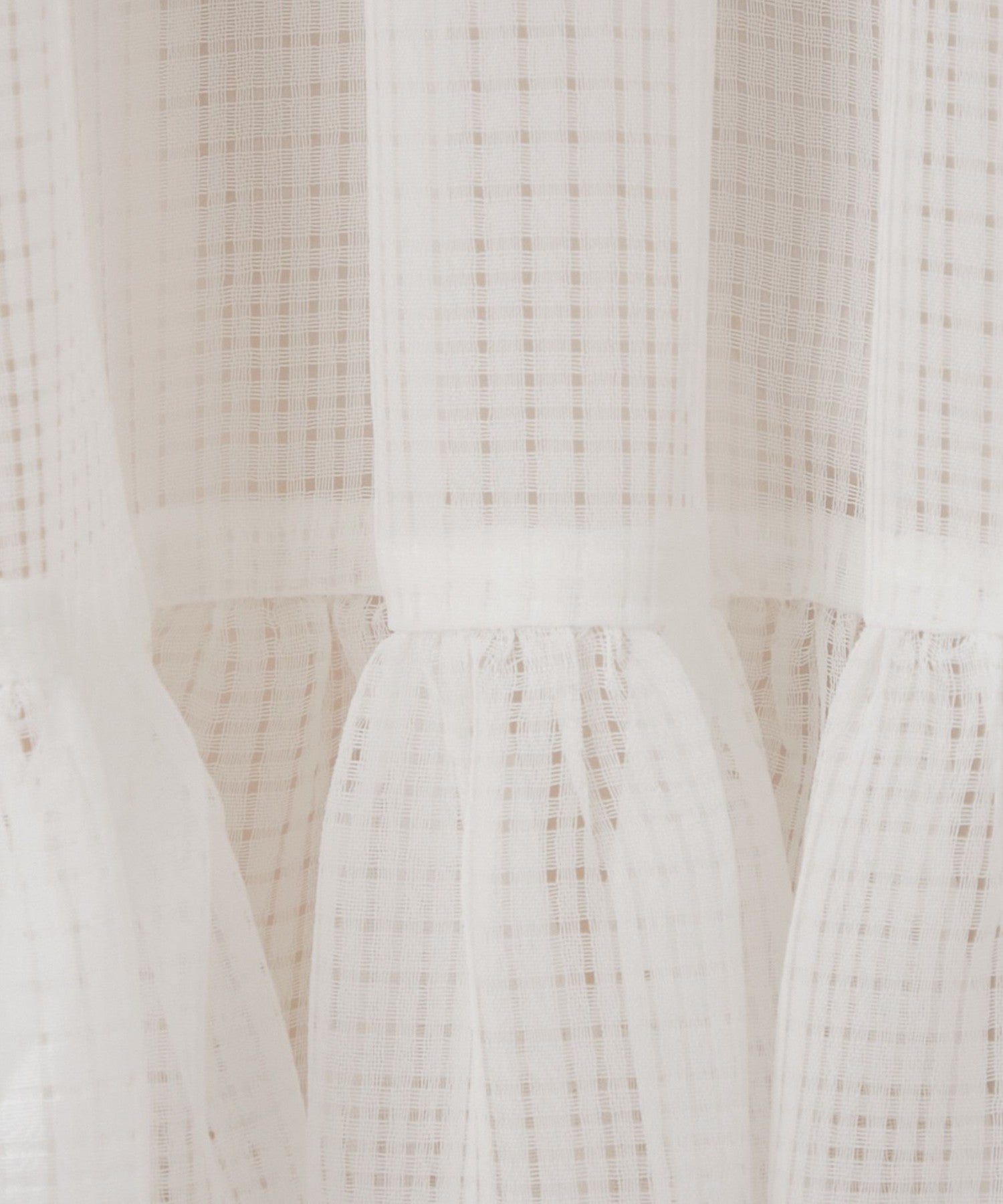 Sheer Check Tiered Skirt