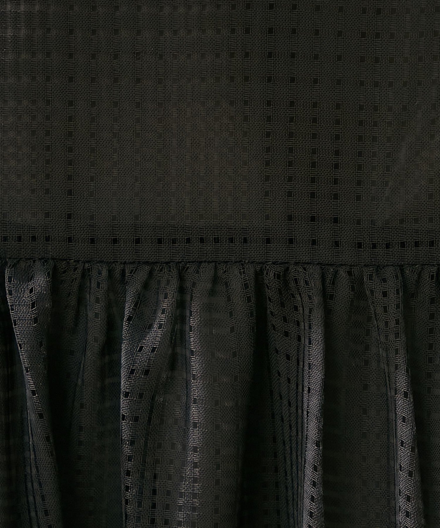 Sheer Check Tiered Skirt