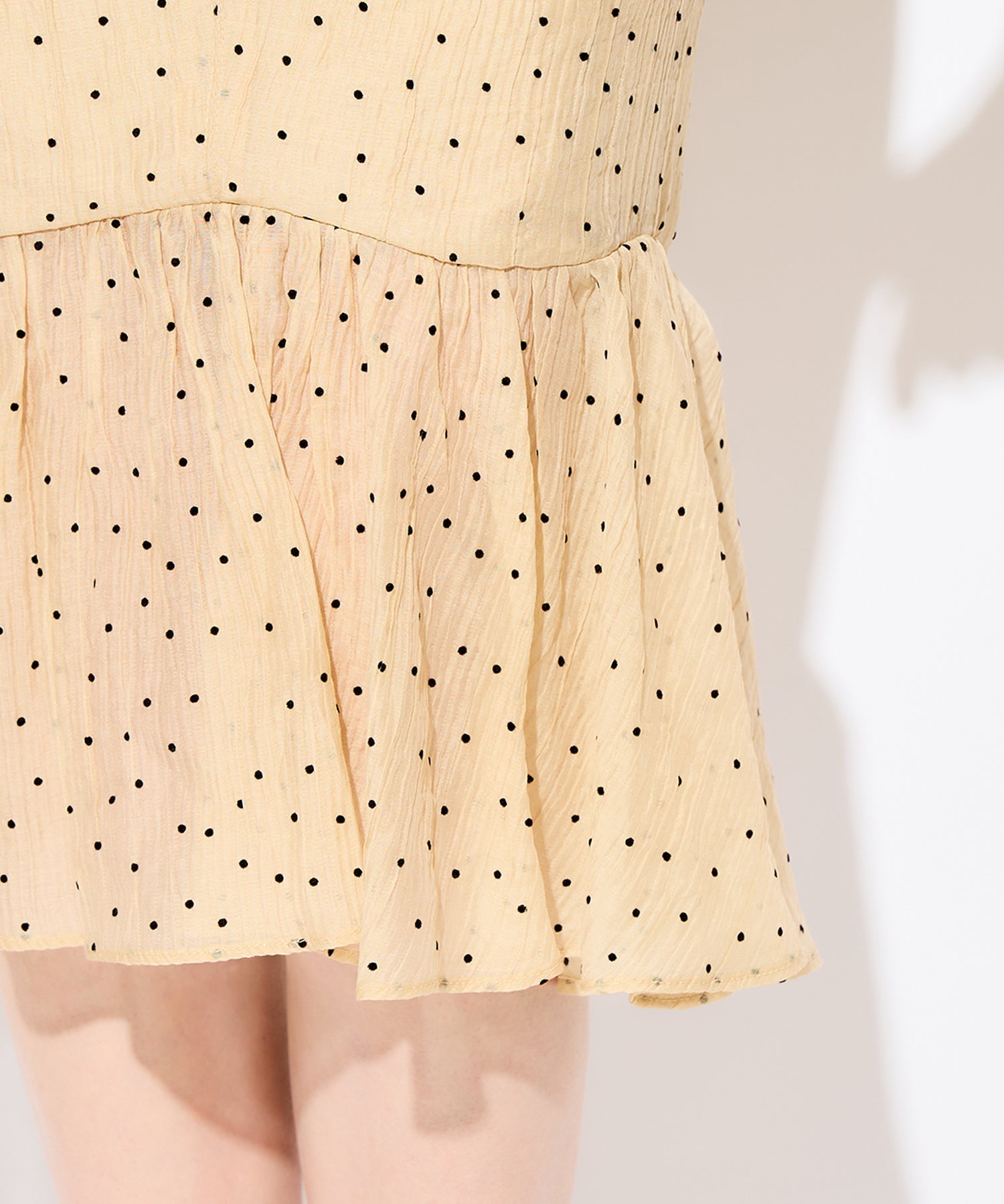 植絨圓點女士半身裙