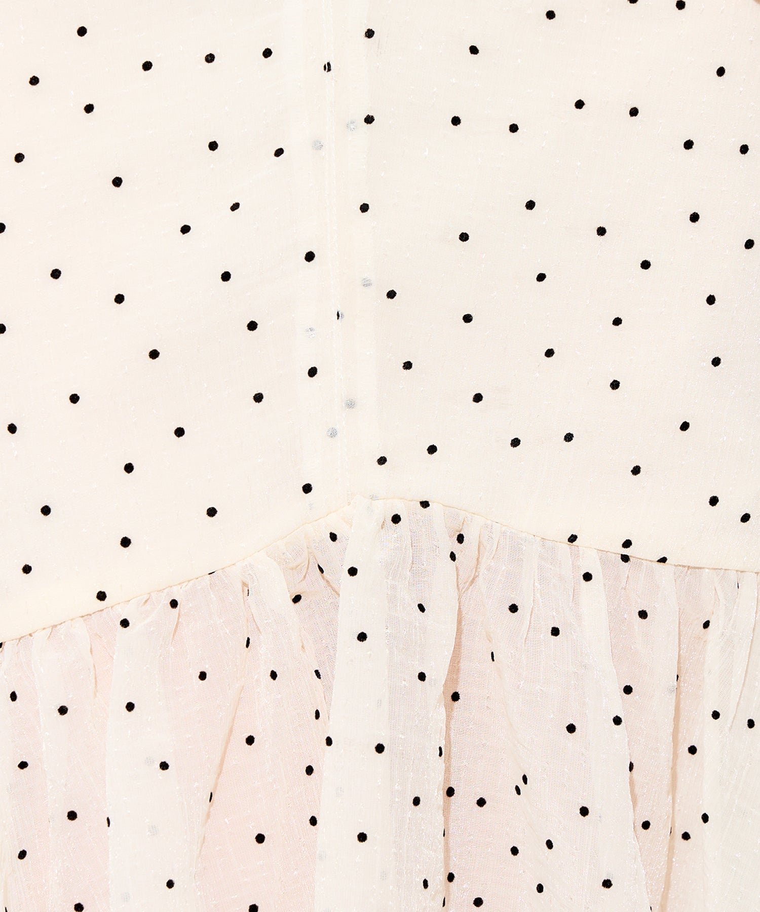 植絨圓點女士半身裙