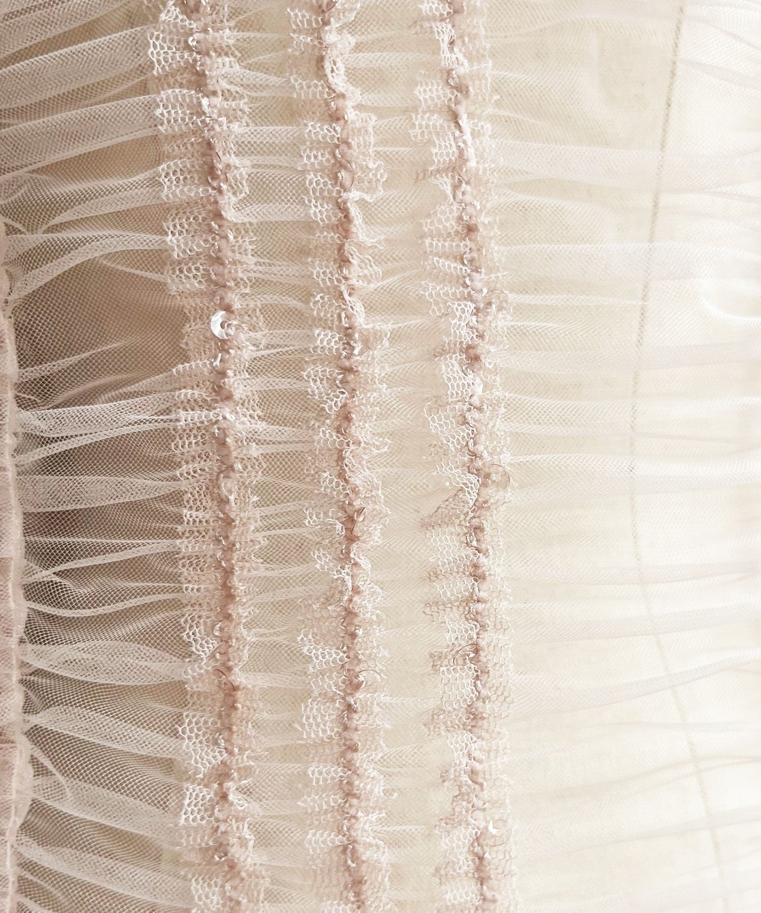 Sequined tulle blouse