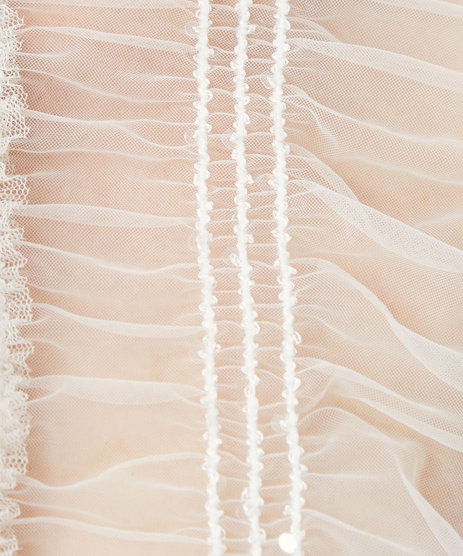 Sequined tulle blouse
