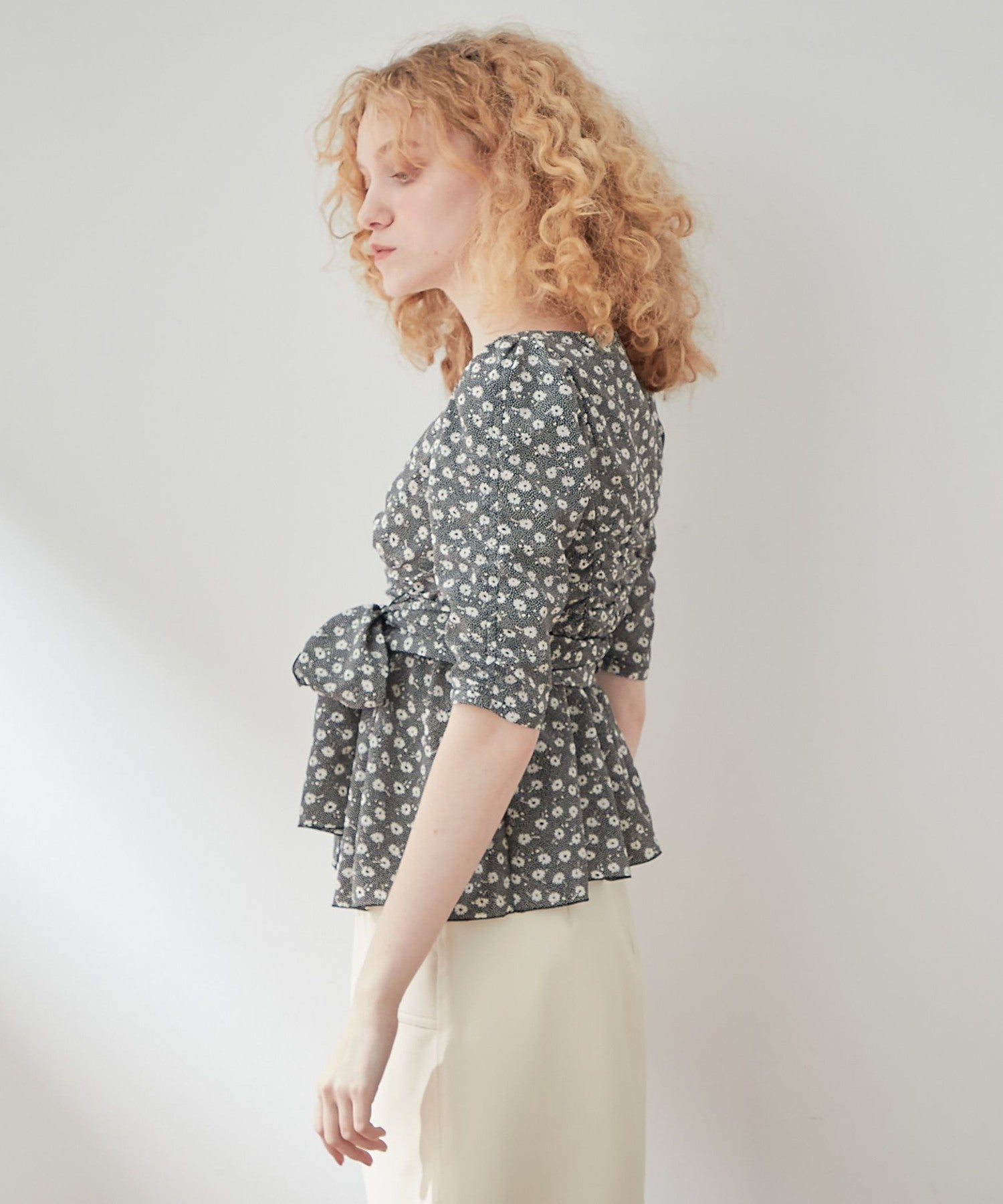 Fleur dot cache-coeur blouse