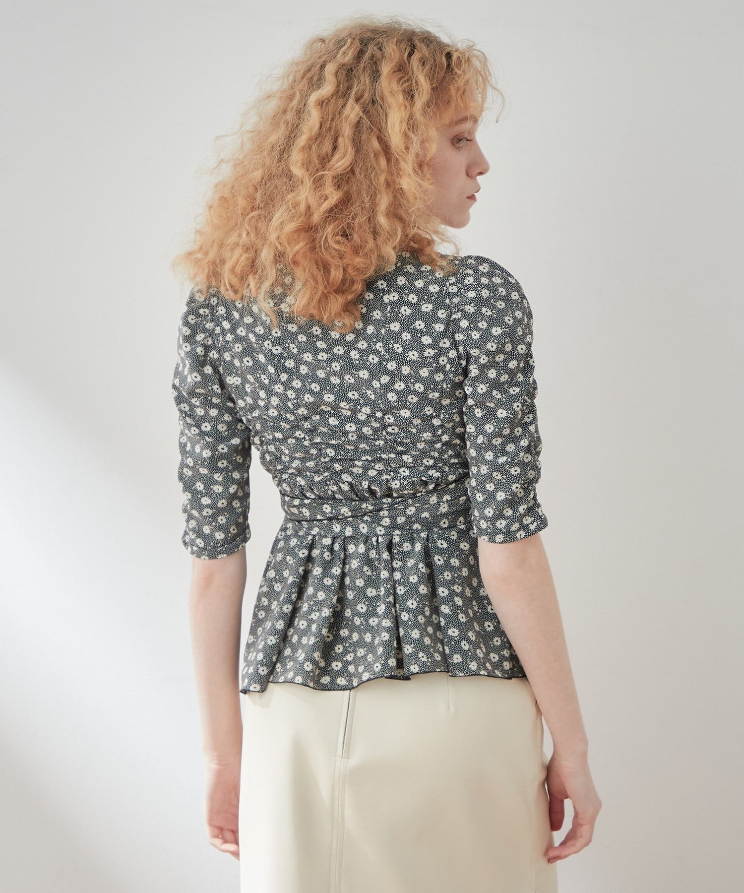 Fleur dot cache-coeur blouse
