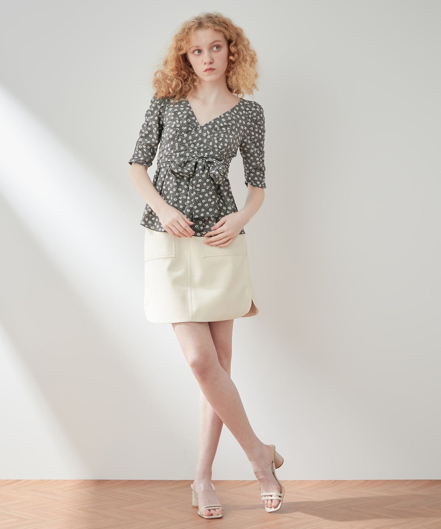 Fleur dot cache-coeur blouse