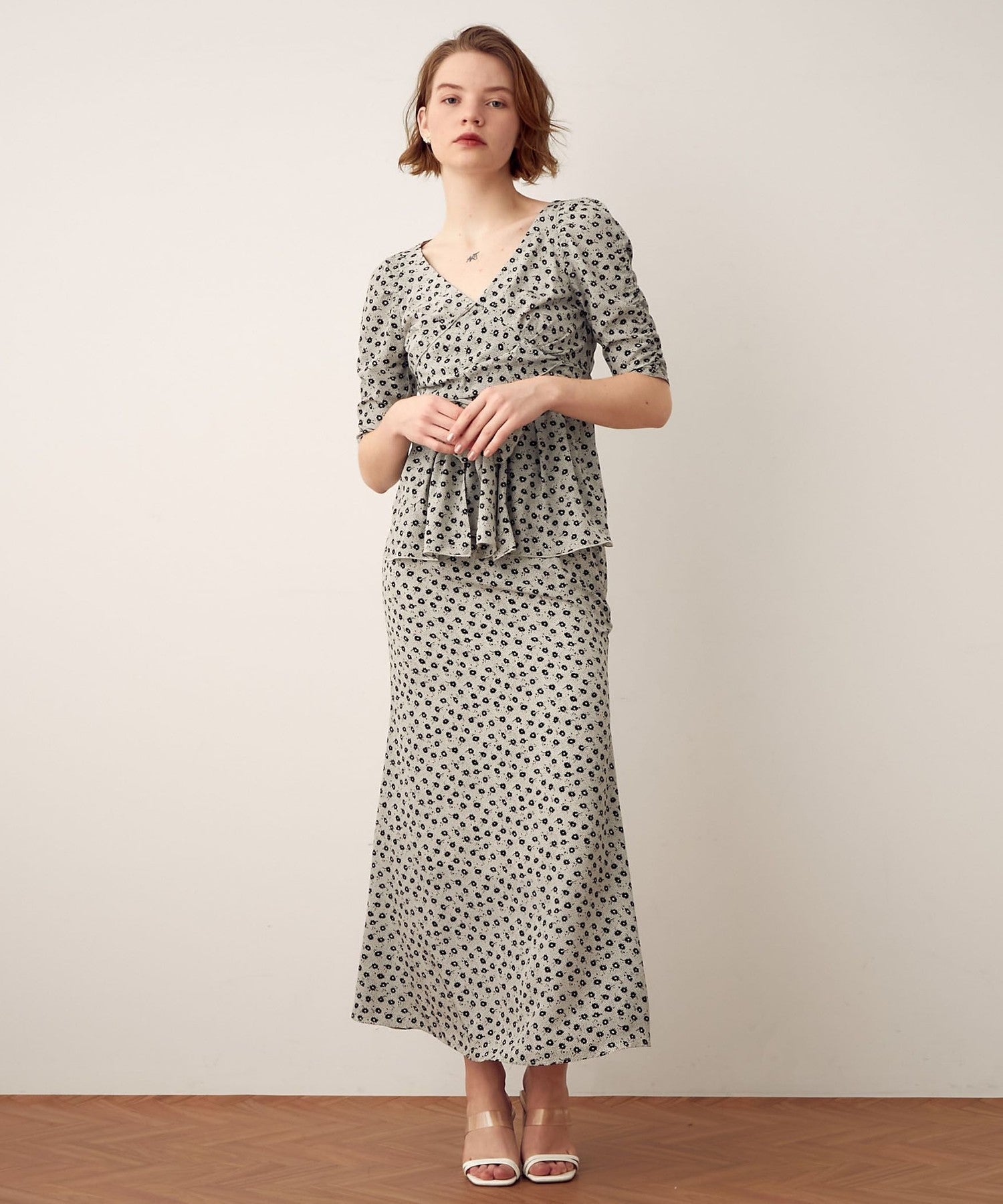 Fleur dot cache-coeur blouse