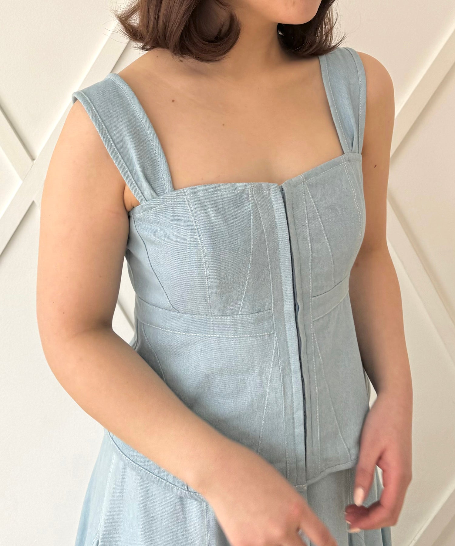 Lace-up bustier