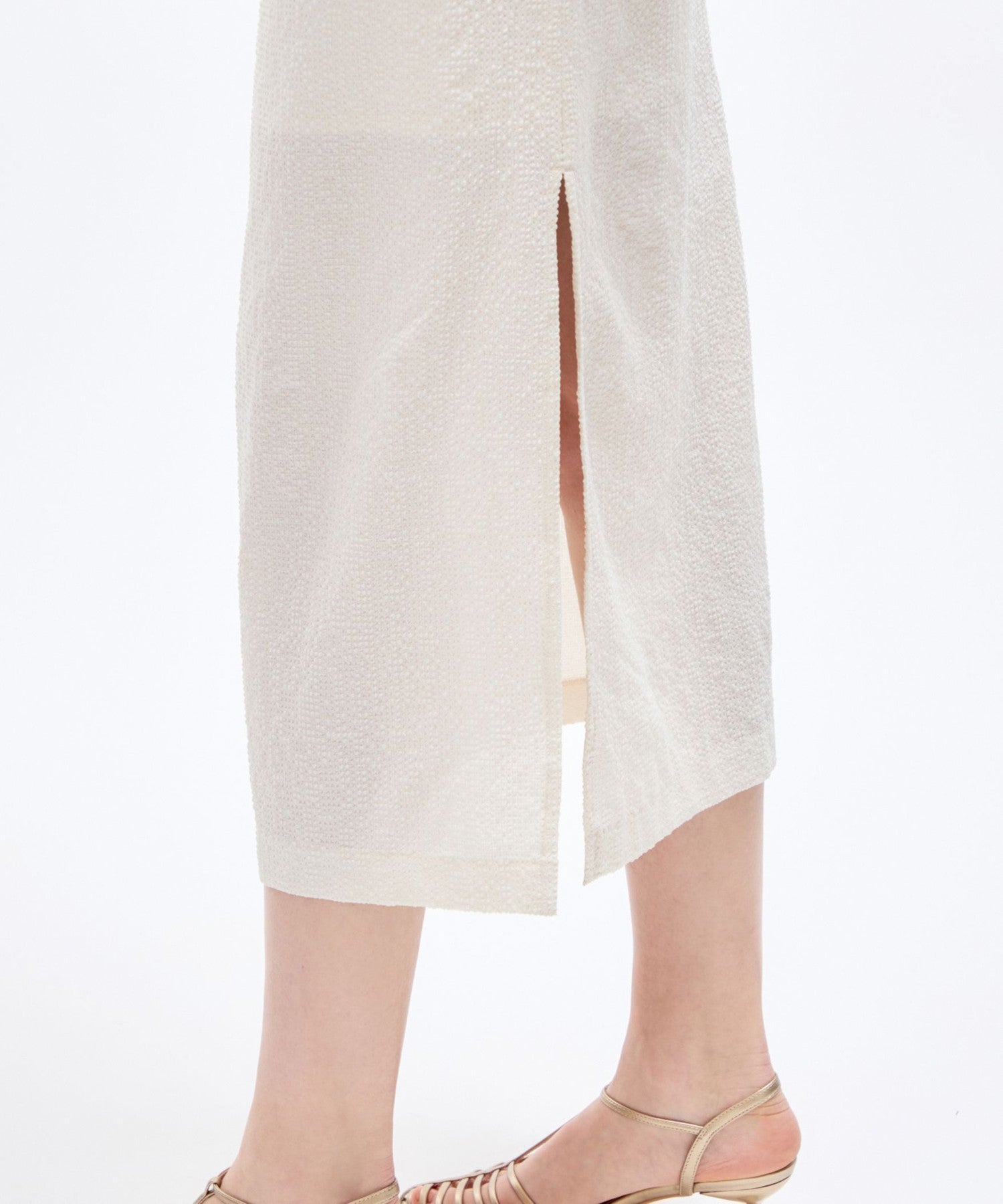 淺色格紋緊身胸衣連身裙