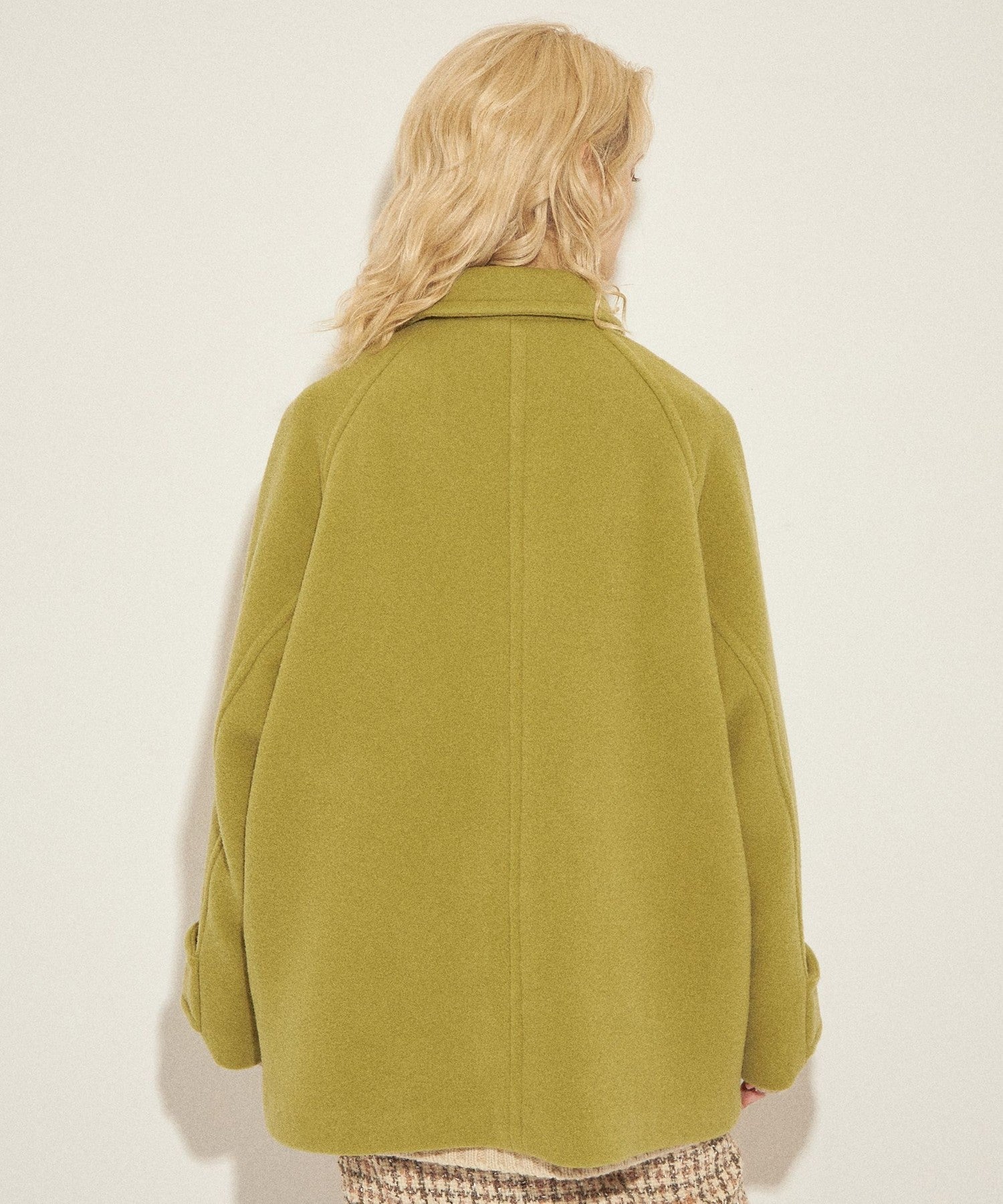 柔軟莫薩染色領口袋外套