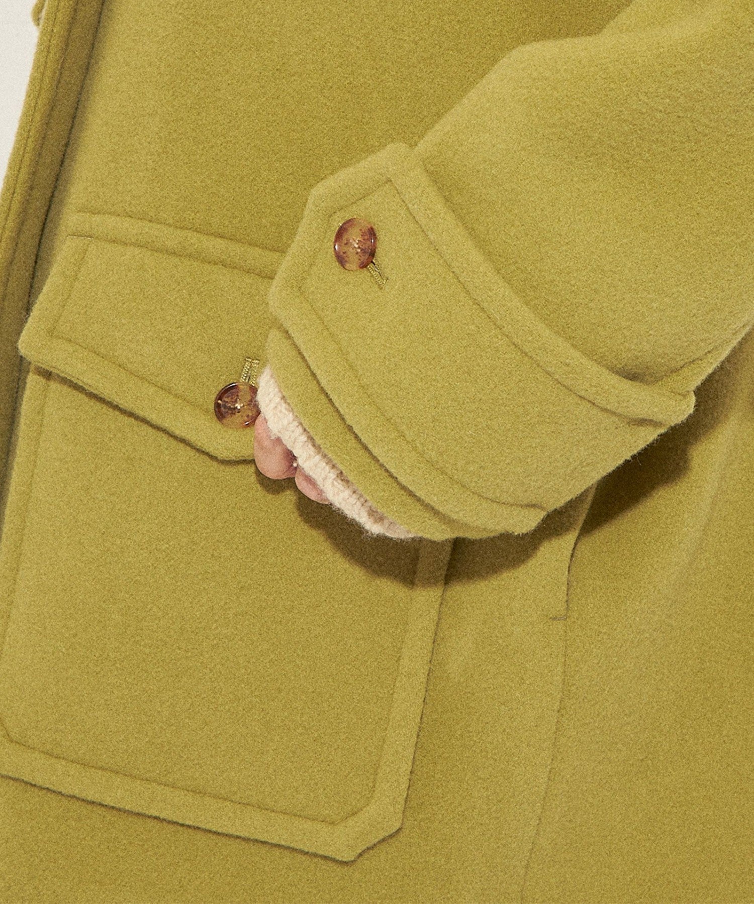 柔軟莫薩染色領口袋外套