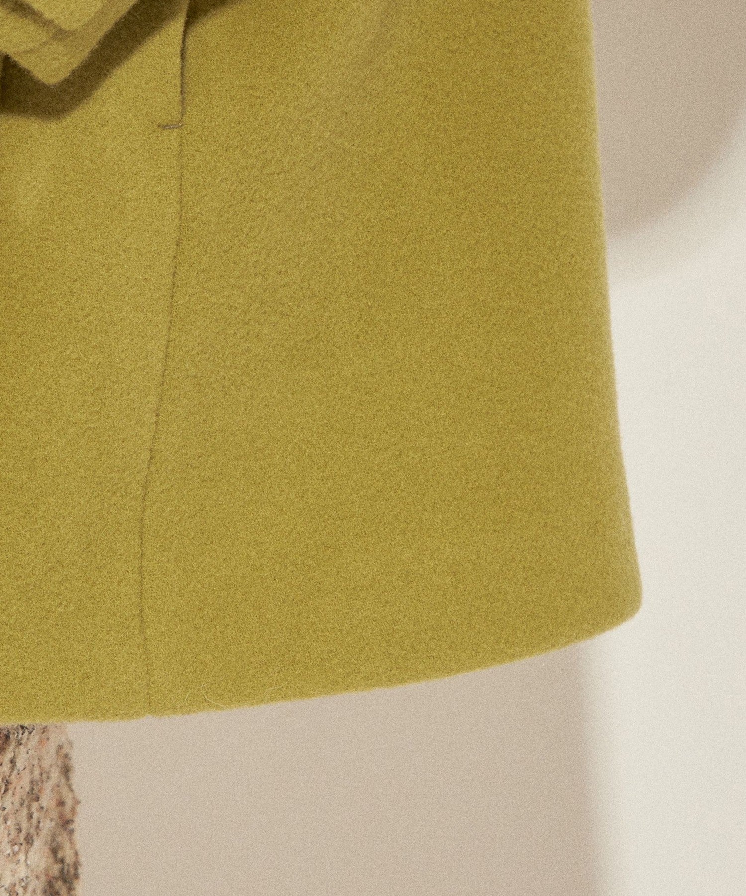 柔軟莫薩染色領口袋外套