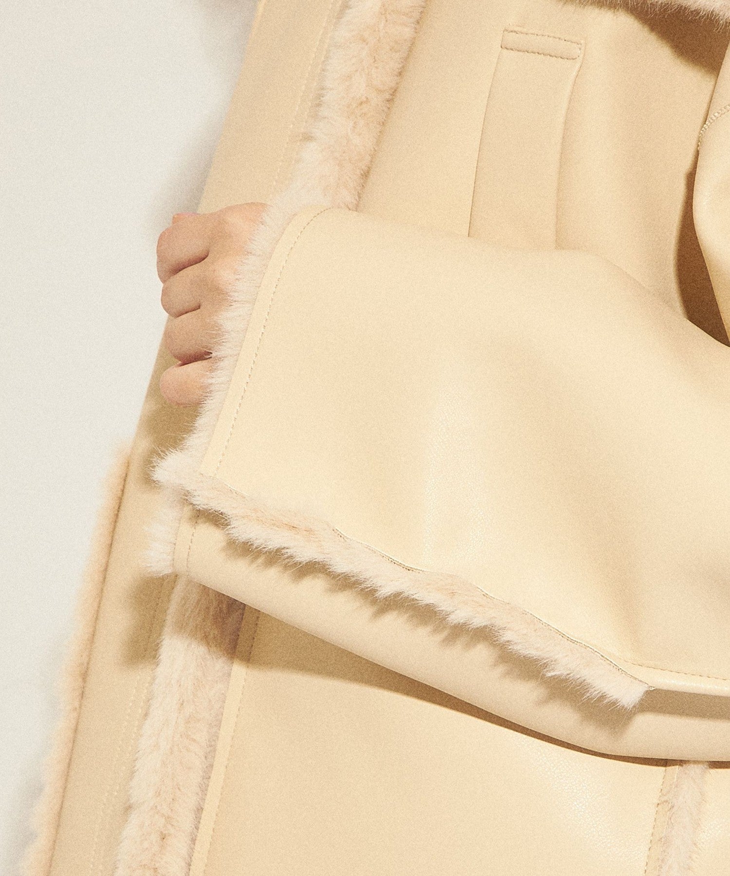 人造羊毛皮雙面大衣