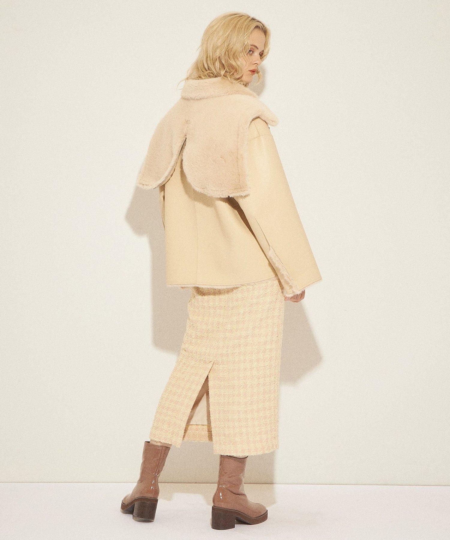 人造羊毛皮雙面大衣