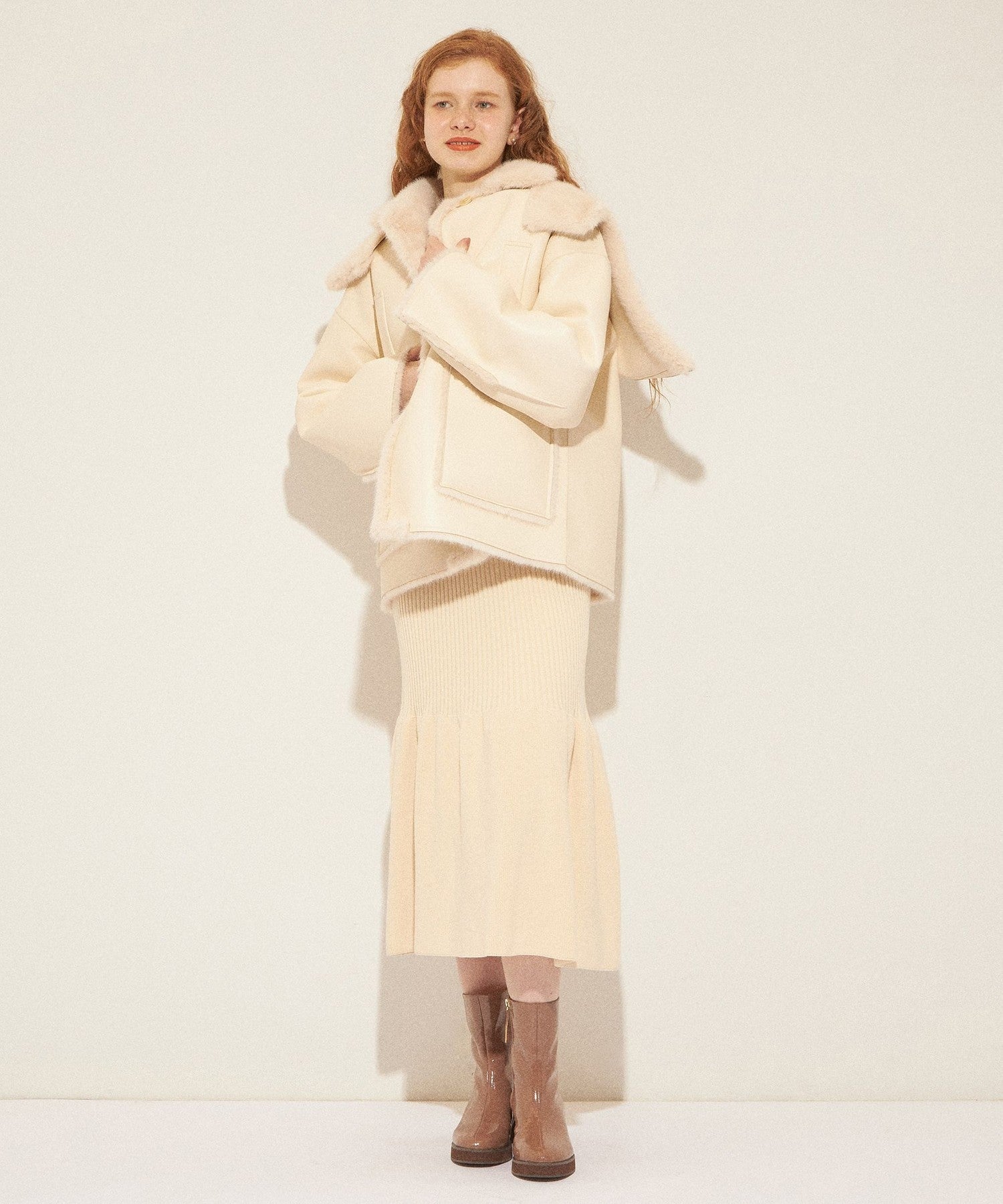 人造羊毛皮雙面大衣