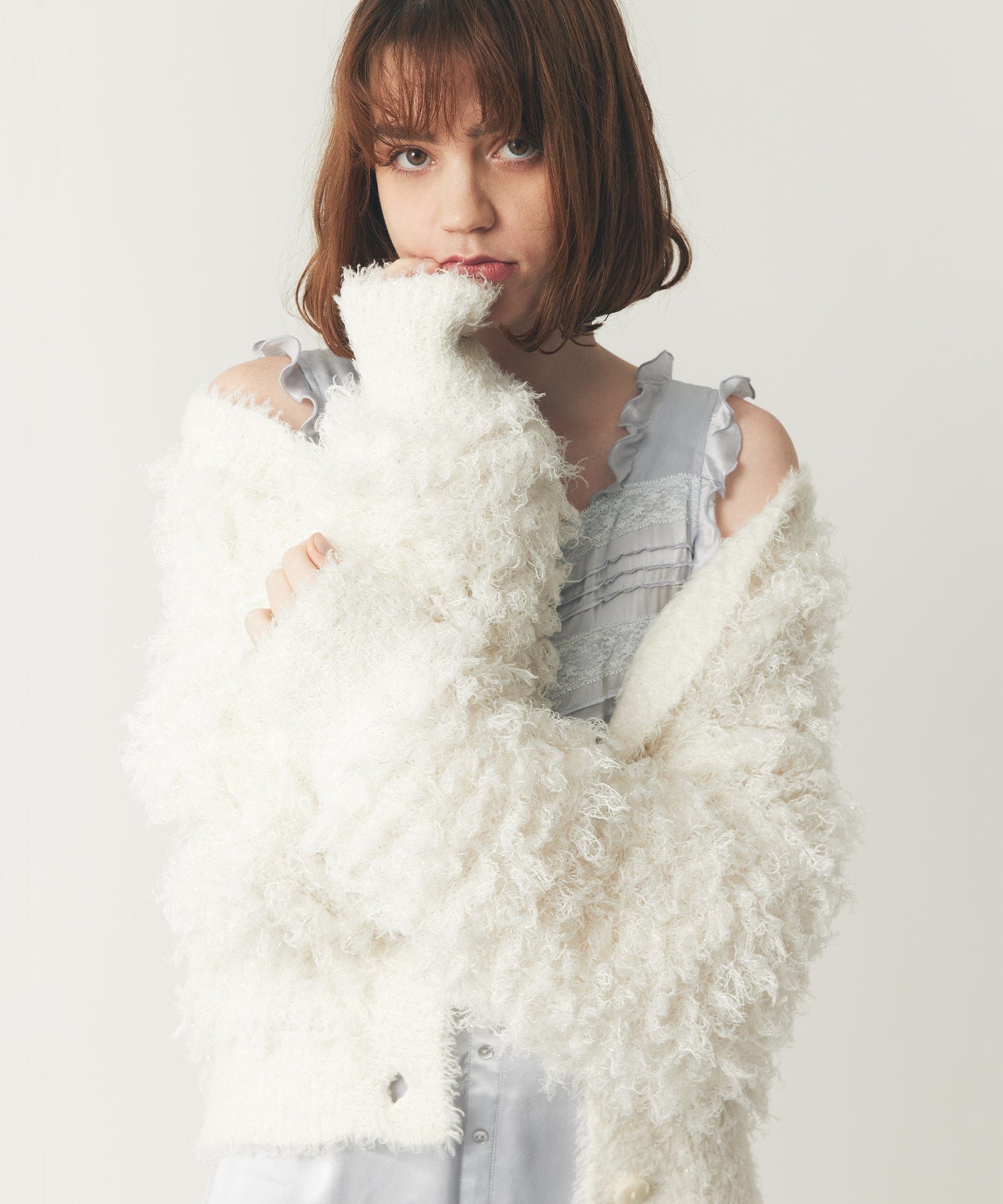 ラメフラッフィ―カーディガン