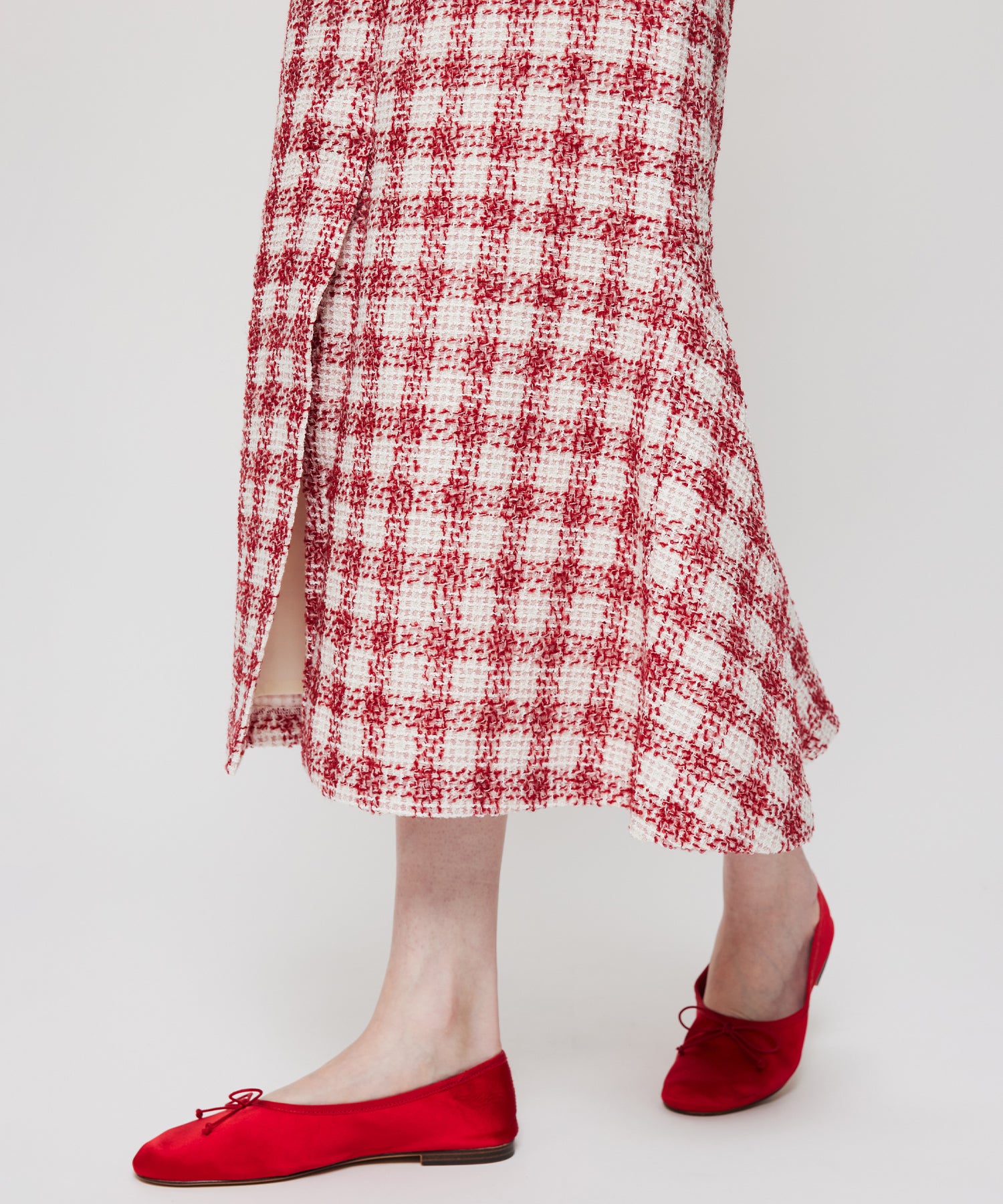 ループチェックマーメイドスカート