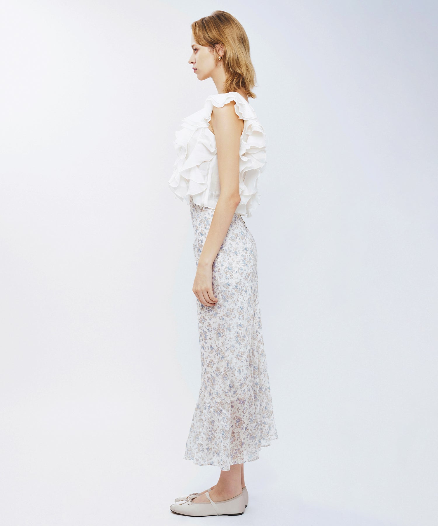 【予約】フルールラメシフォンスカート