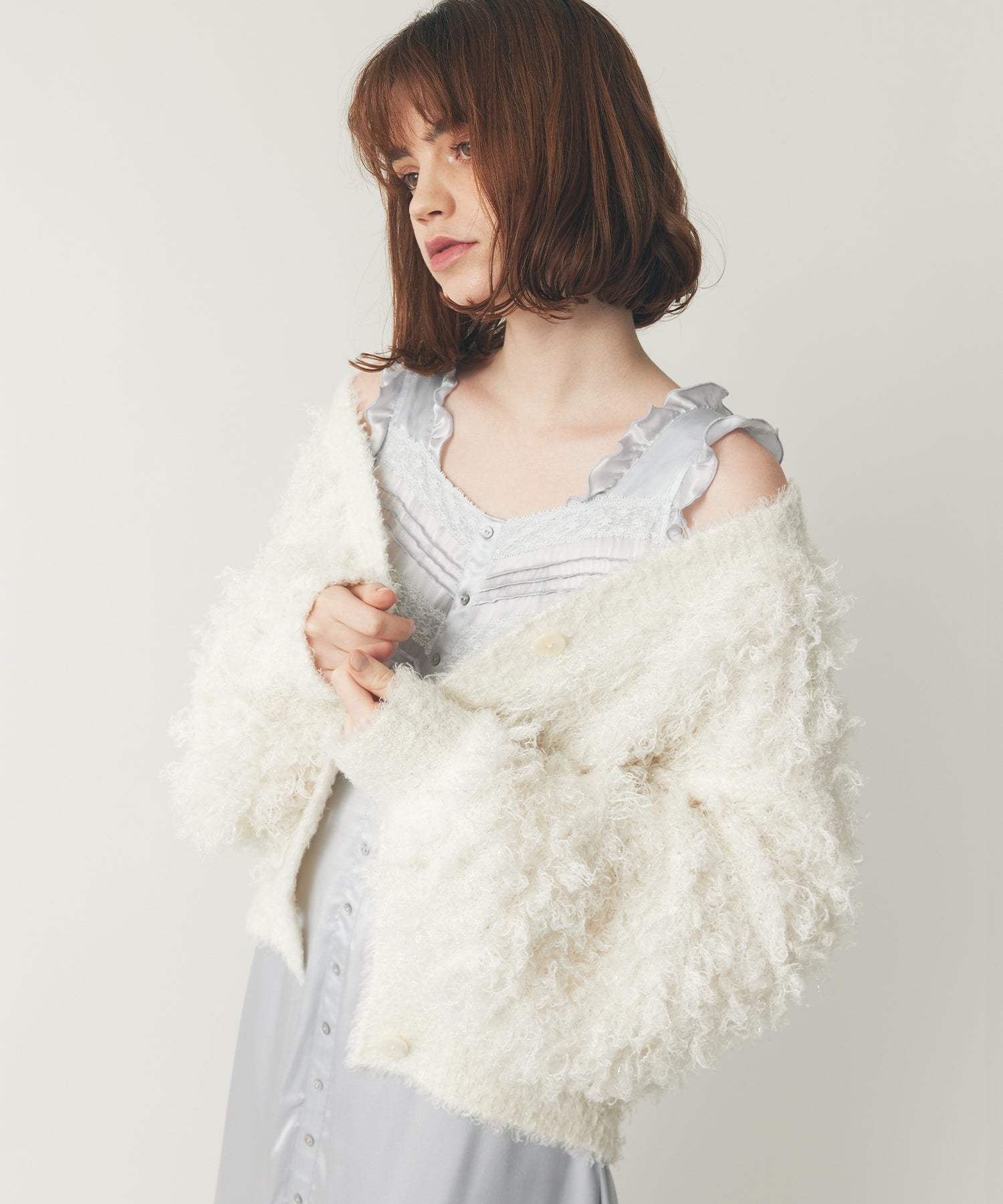 ラメフラッフィ―カーディガン