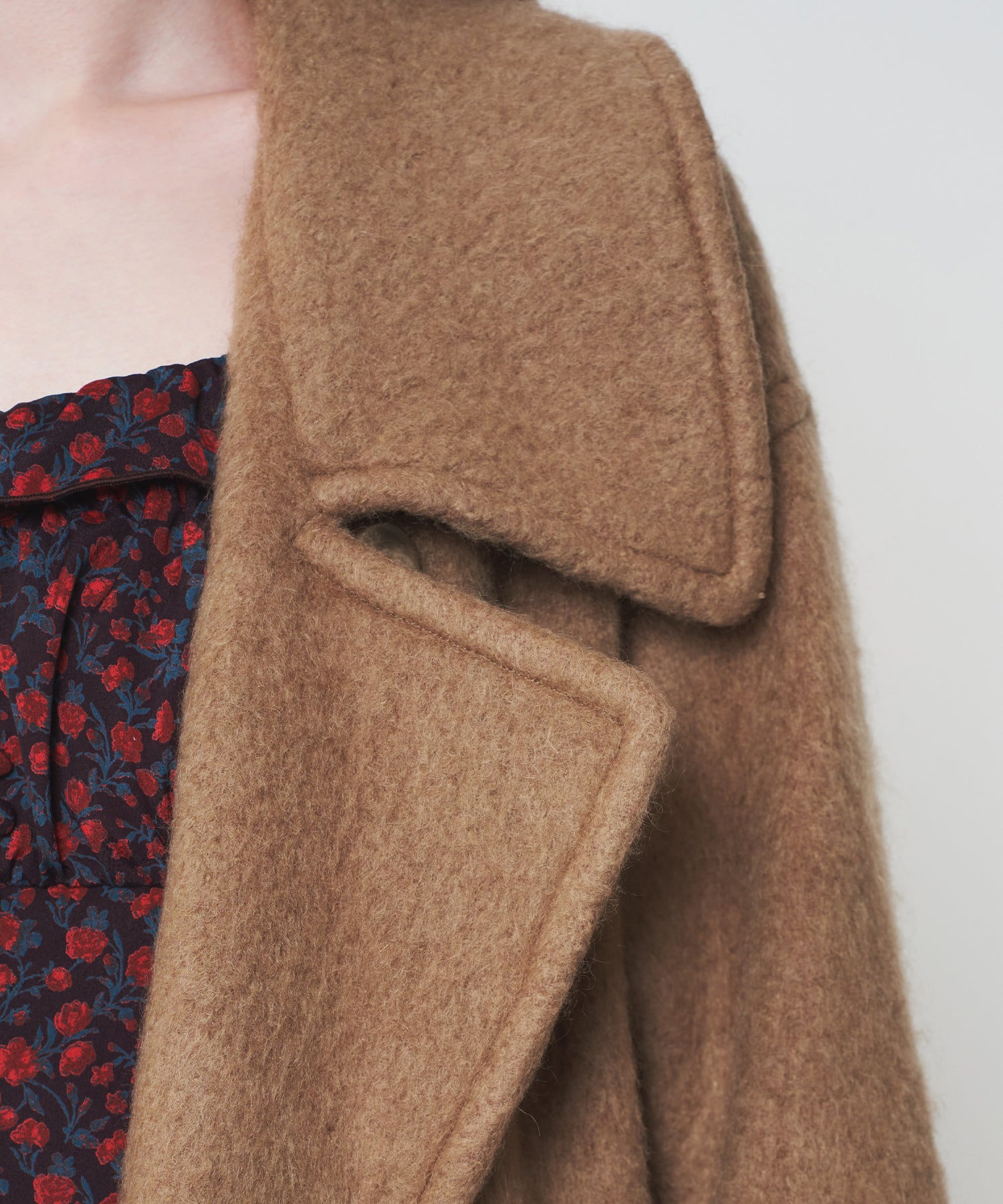 モヘヤシャギーステンカラーコート