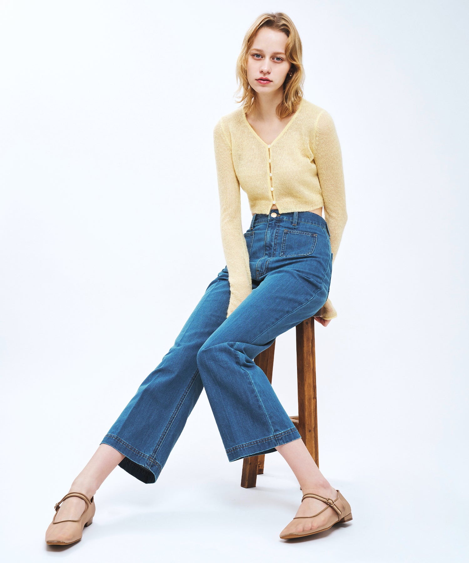 【予約】パッチポケットデニムパンツ